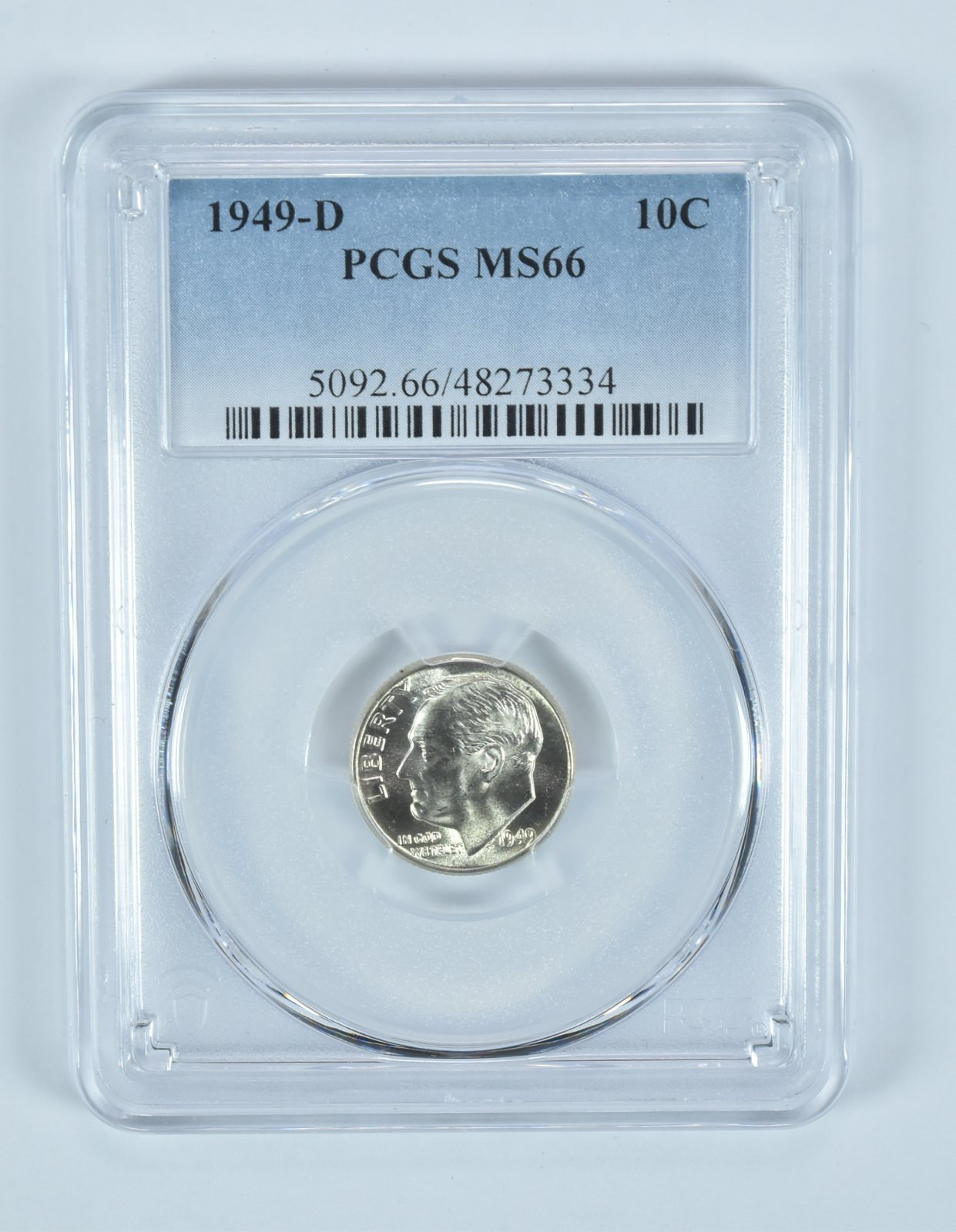 1949-D Roosevelt Dime MS66 PCGS Blue Label 1949-D Roosevelt Dime MS66 PCGS Blue Label