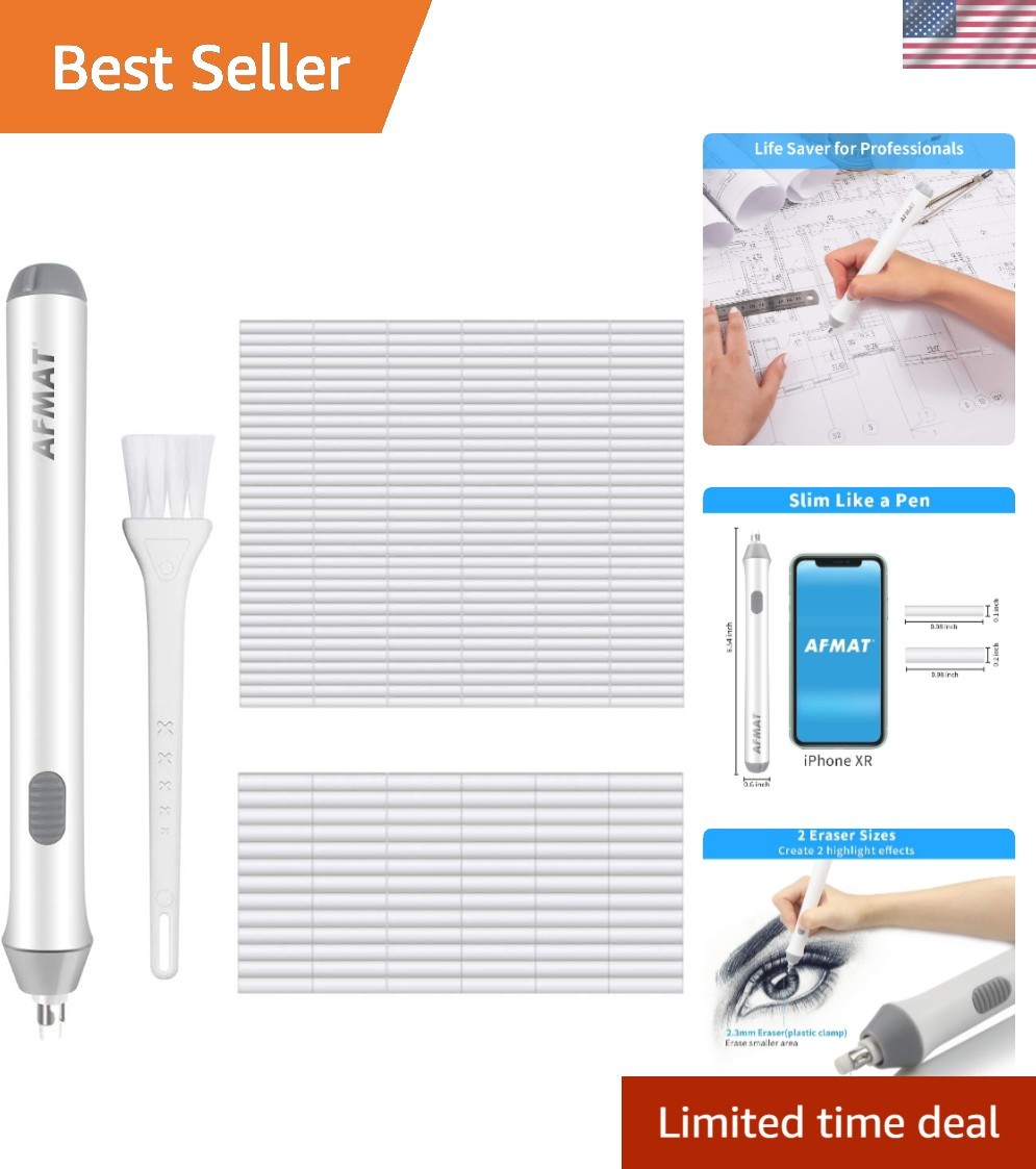 Efficient Electric Eraser with Strong Motor - Perfect for Drafting & Detailing