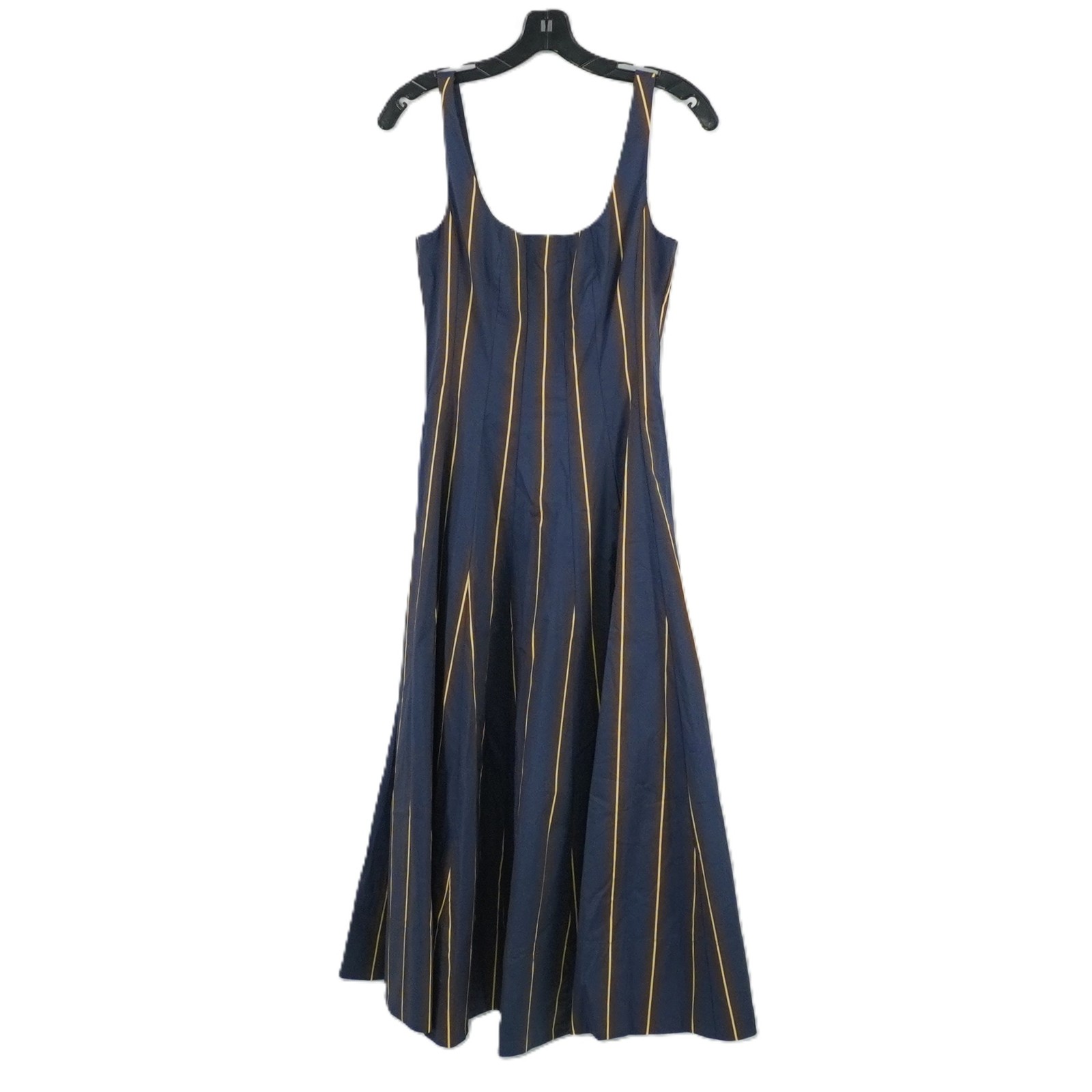 STAUD Wells Cotton Sleeveless Midi Dress In Twilight Stripe - Women\'s US Size 4