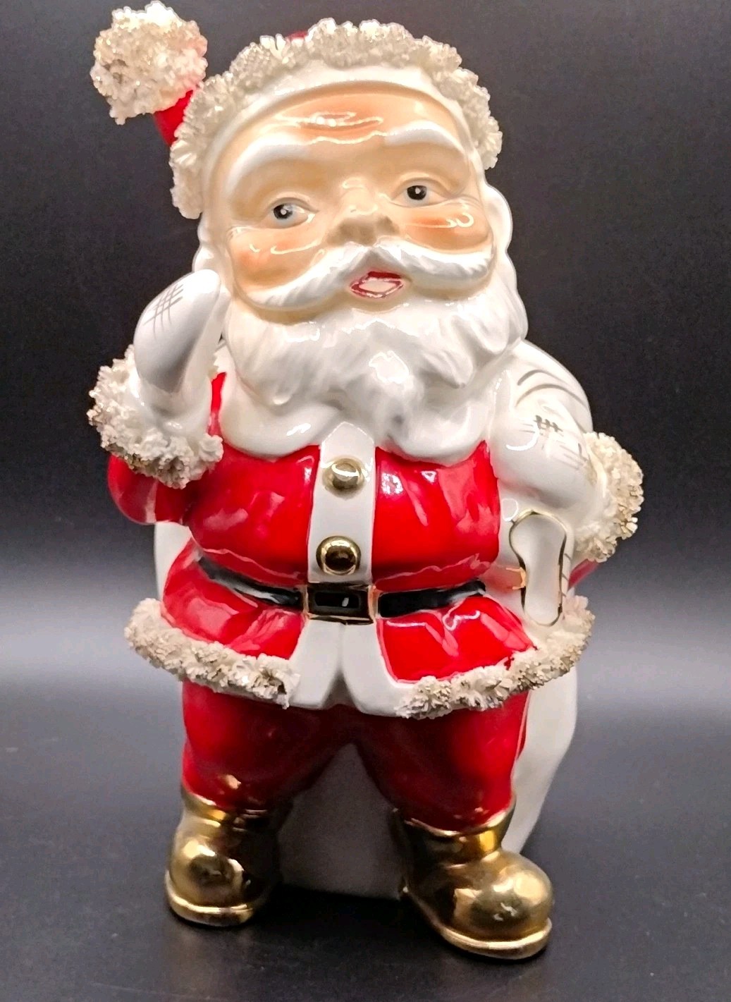 VTG Dickson Santa Claus Spaghetti Porcelain Candy Cane holder 1950s Japan -Rare VTG Dickson Santa Claus Spaghetti Porcelain Candy Cane holder 1950s Japan -Rare