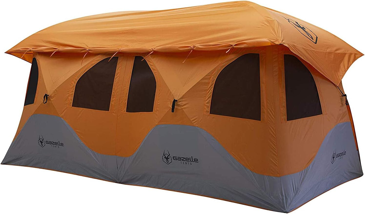 Gazelle Tents T8 Hub Tent, Easy 90Secs Set-Up Waterproof 8-Person, Sunset Orange Gazelle Tents T8 Hub Tent, Easy 90Secs Set-Up Waterproof 8-Person, Sunset Orange