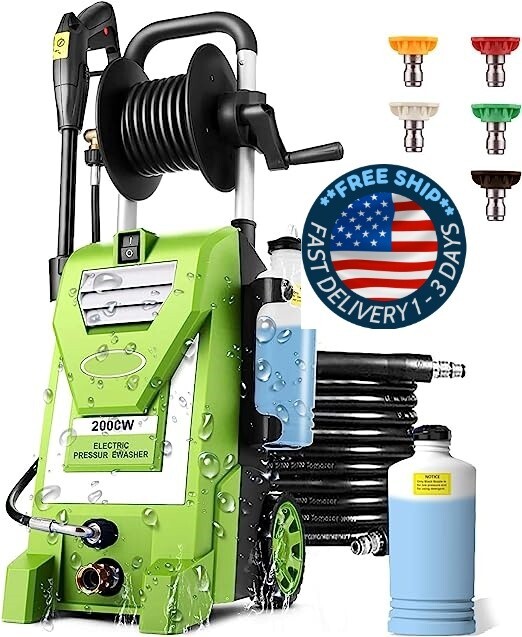 Lavadora a presión 3000PSI Lavadora de energía eléctrica 2000W Lavadora de alta.