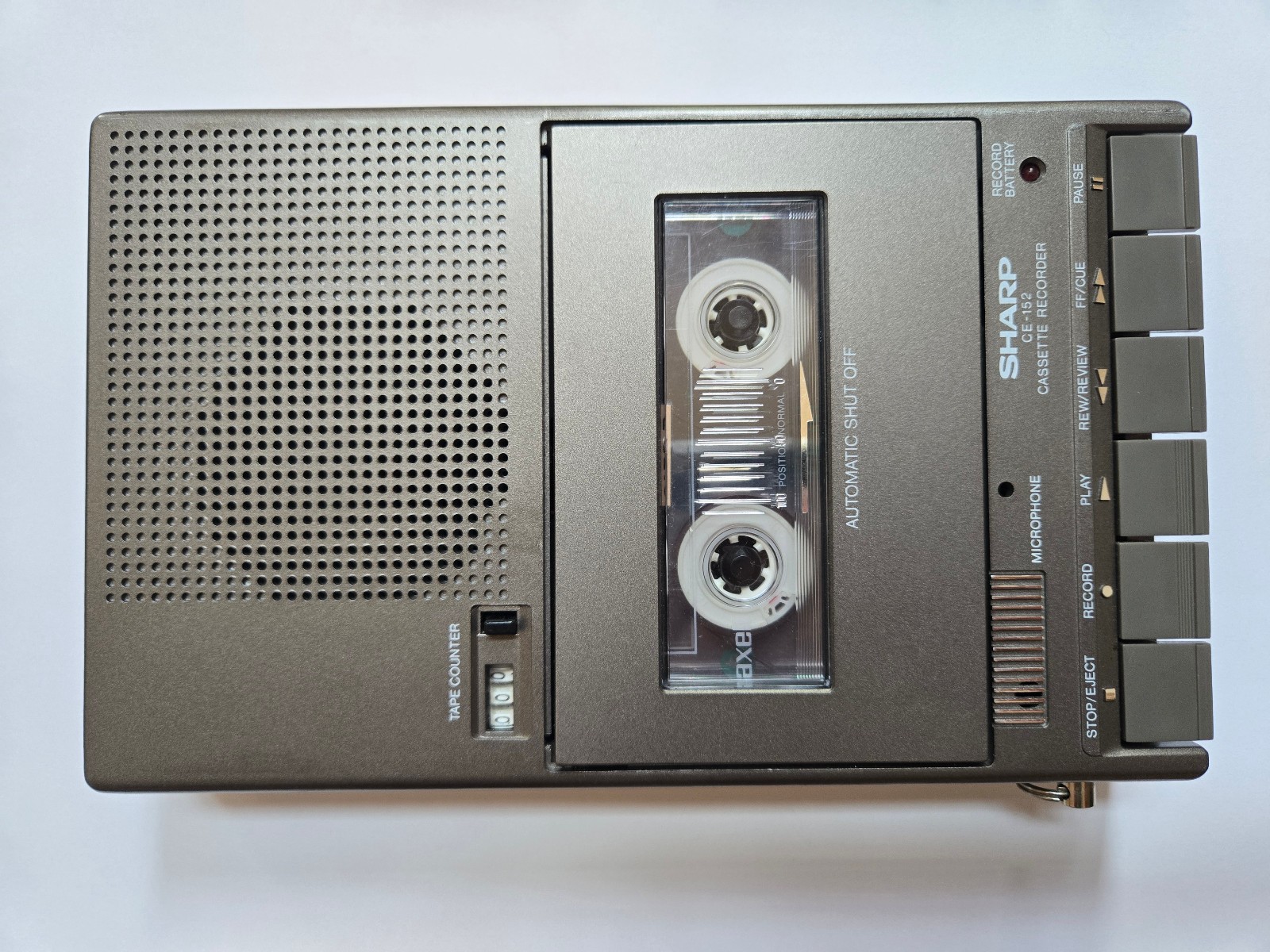 Mint 100% working vintage Sharp CE-152 Cassette Recorder All packed to go