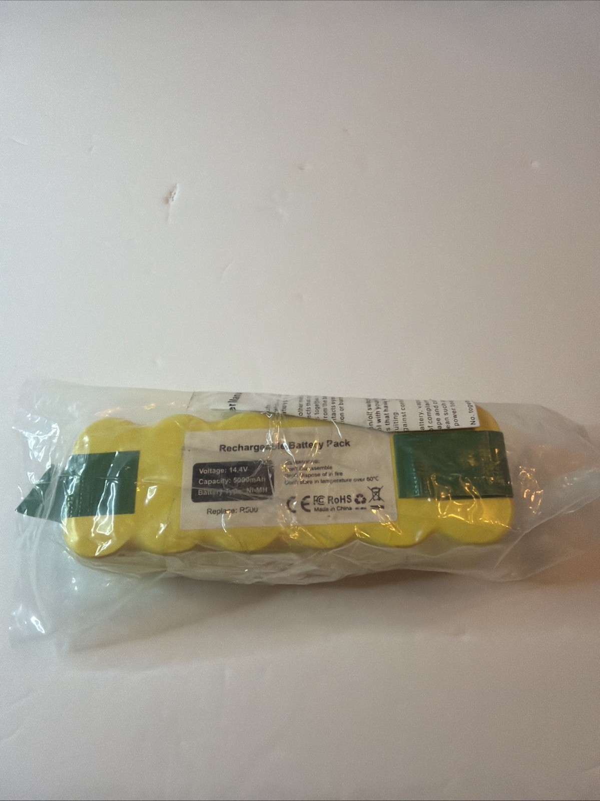 Rechargeable Battery Pack 5000mAh 14.4V Ni-MH For iRobot Roomba 500 510 530 570 Rechargeable Battery Pack 5000mAh 14.4V Ni-MH For iRobot Roomba 500 510 530 570