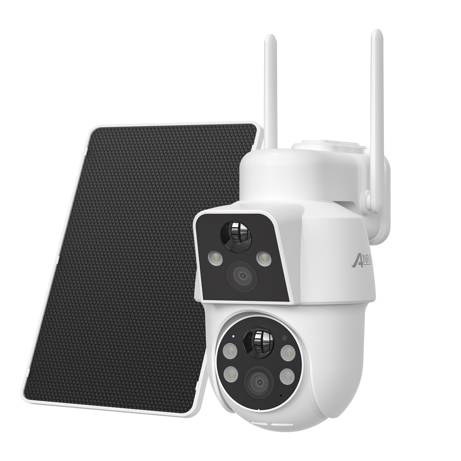ANRAN Dual Lens Solar Battery Security Cameras Outdoor Wireless PTZ Home IP65 IR