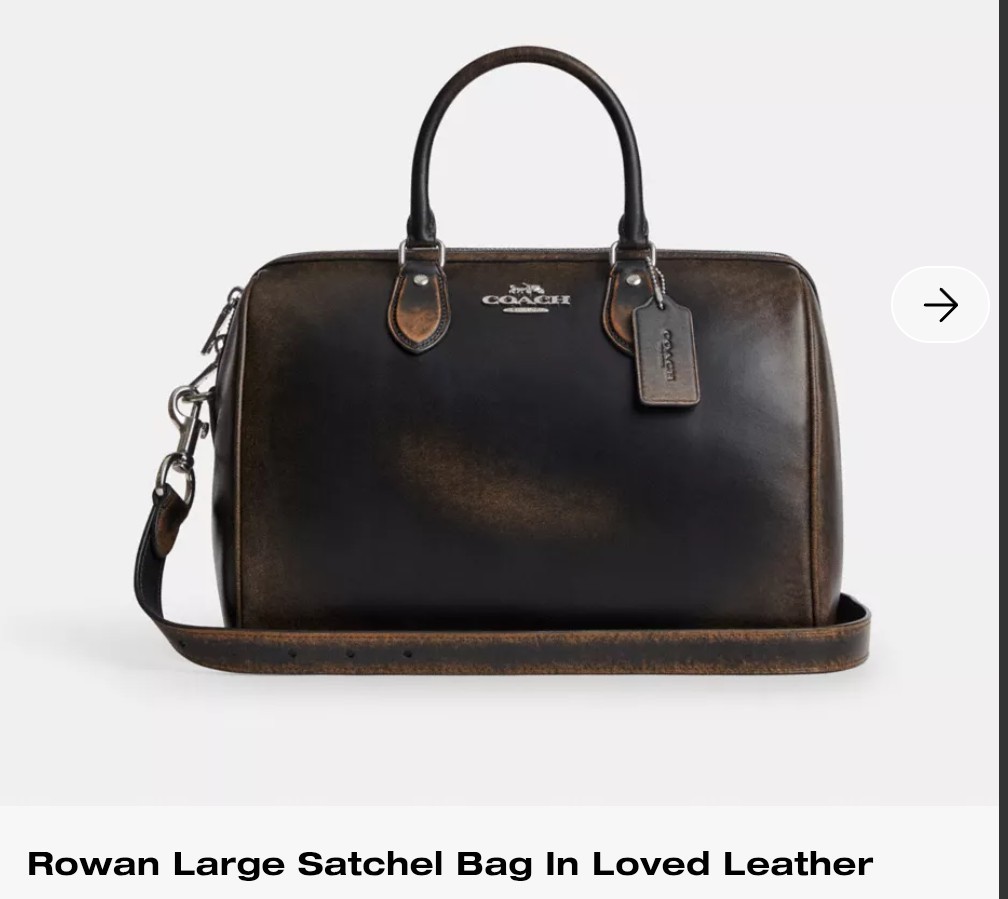 NWT Coach Large Rowan in Loved Leather SOLD OUT