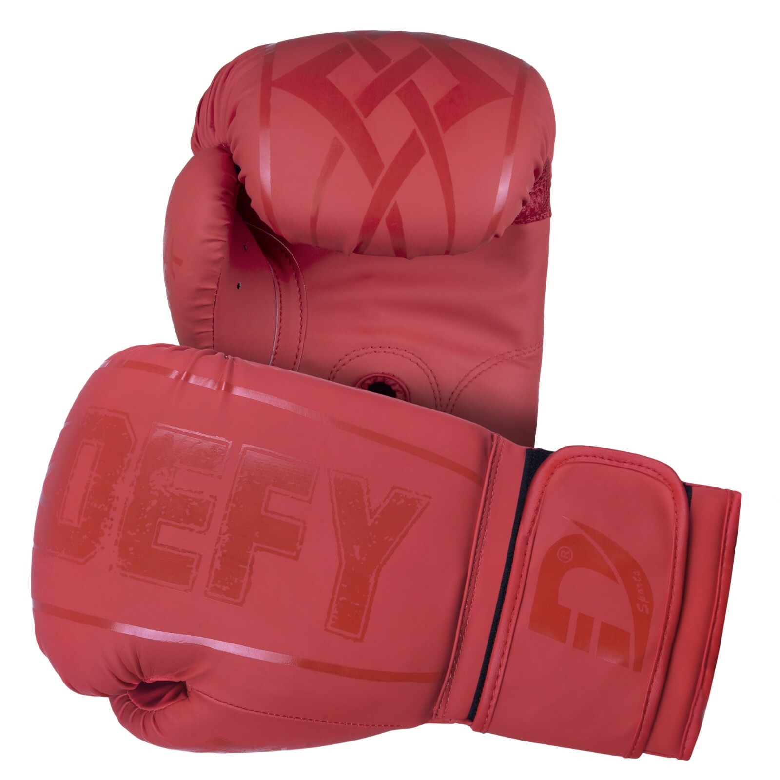 DEFY® Synthetic Leather Boxing Glove Thai Punch Training Sparring Gloves Red
