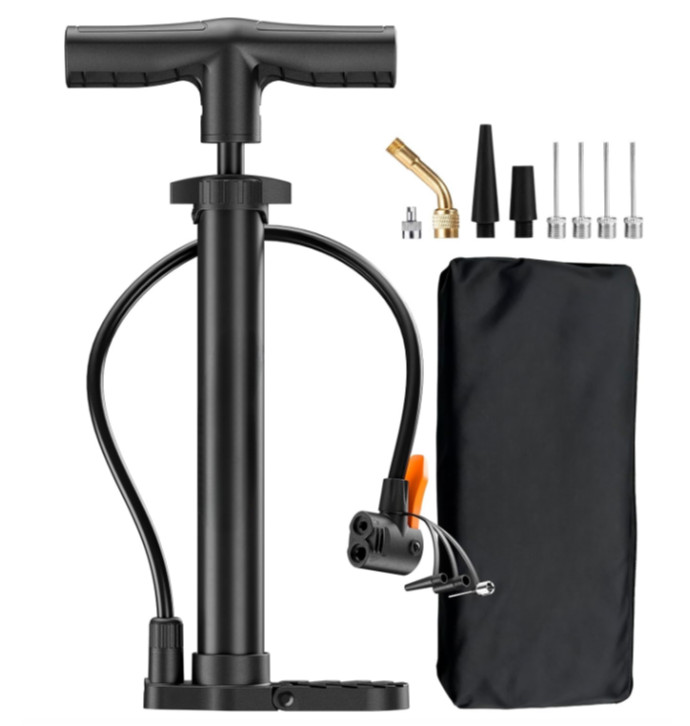 Bomba de Aire para Bicicleta con Válvulas Presta y Schrader para Bicis y Balones