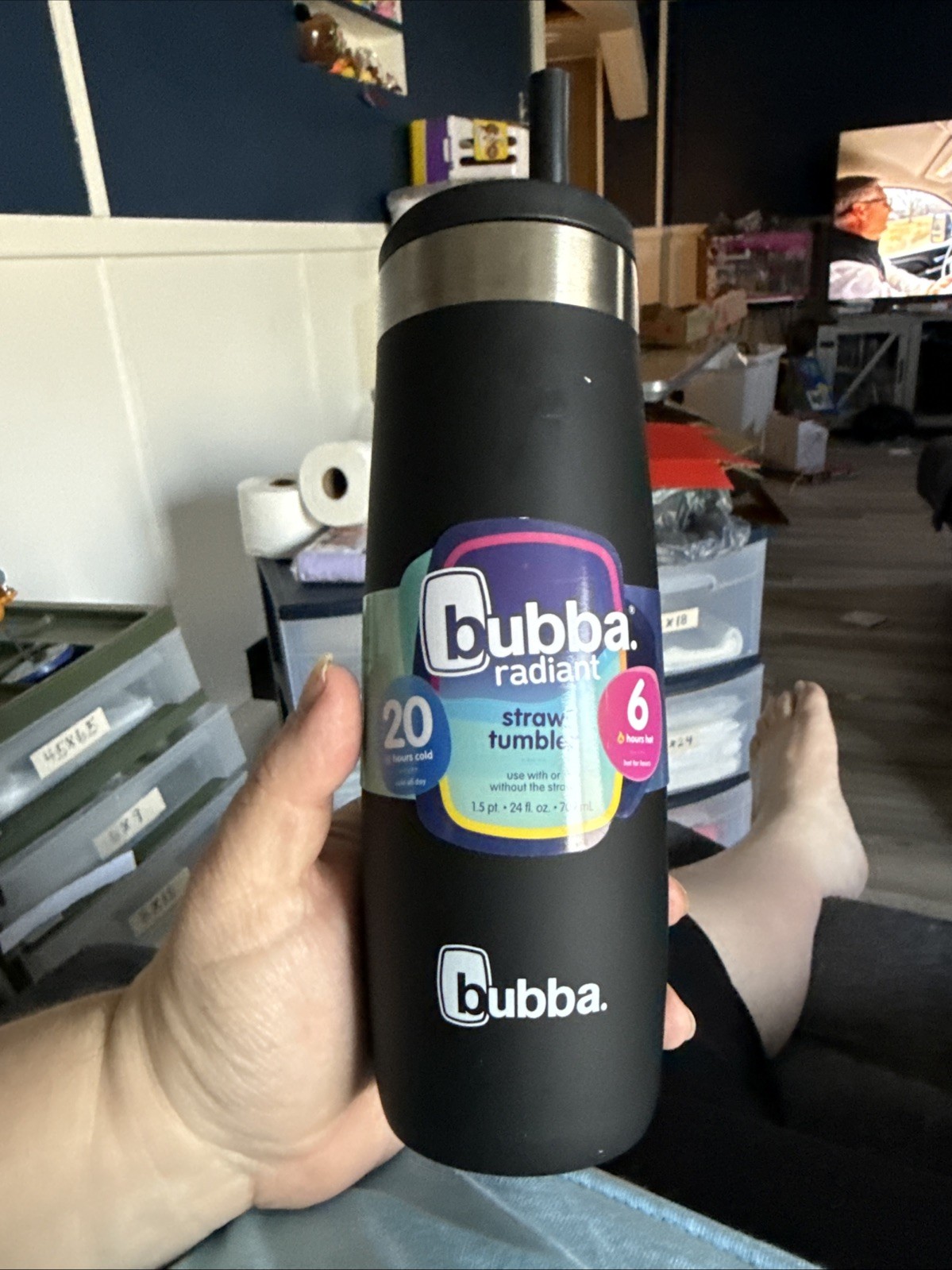 Bubba 24 Oz Tumbler Black Licorice With Straw Bubba 24 Oz Tumbler Black Licorice With Straw