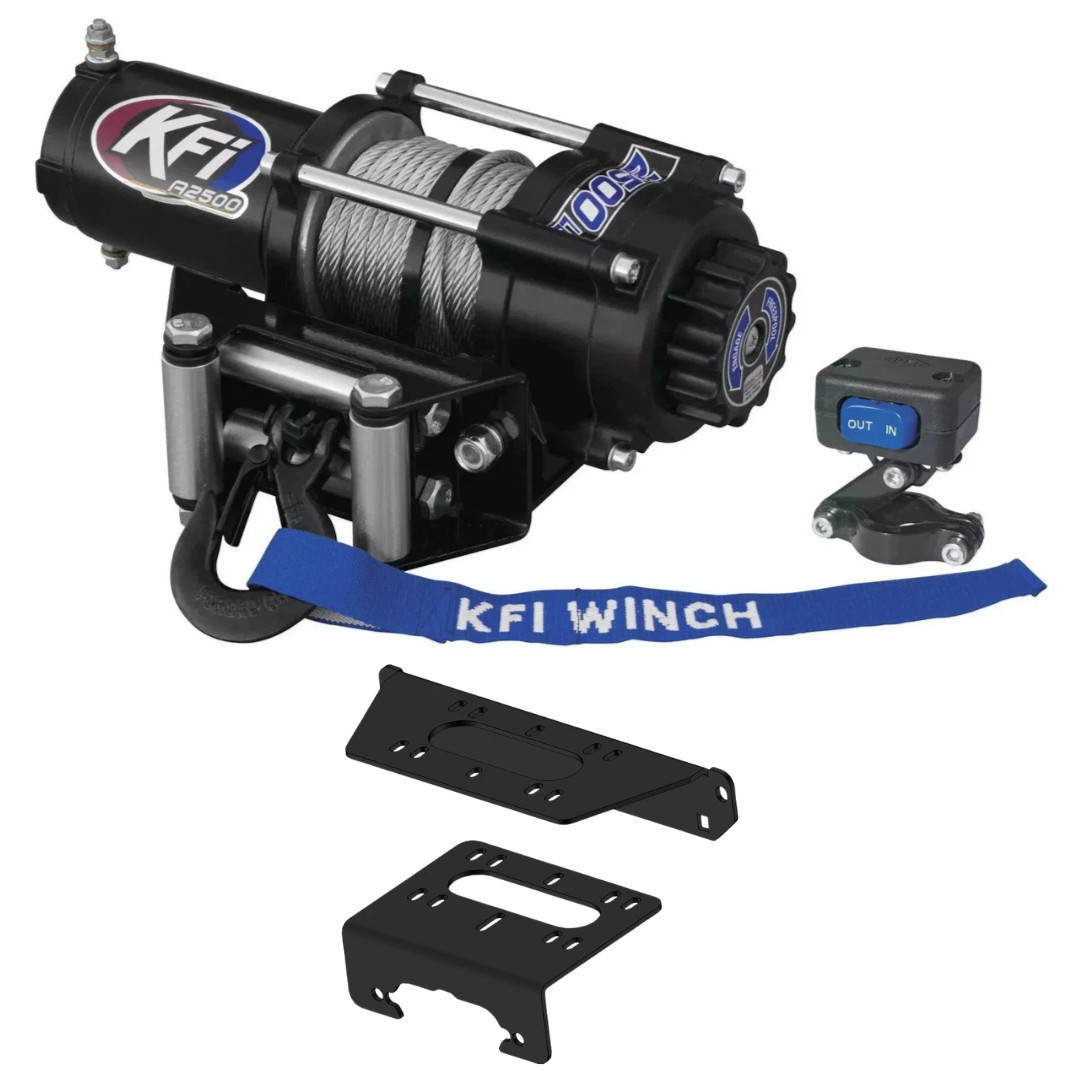 KFI UTV 2500lbs Winch & Mount 102170 Kit 2023 2024 Polaris Ranger XP Kinetic