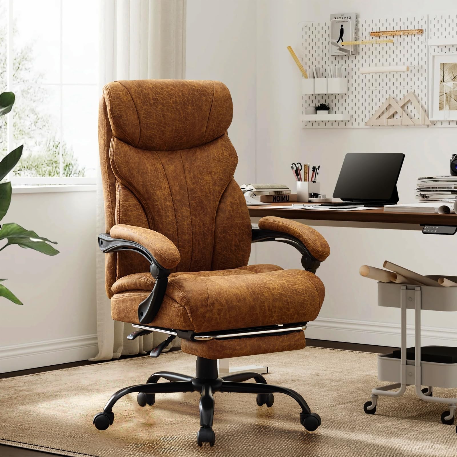 Office Chair, Big and Tall Office Chairs 500LBS Ergonomic Gaming Chair &Footrest Office Chair, Big and Tall Office Chairs 500LBS Ergonomic Gaming Chair &Footrest