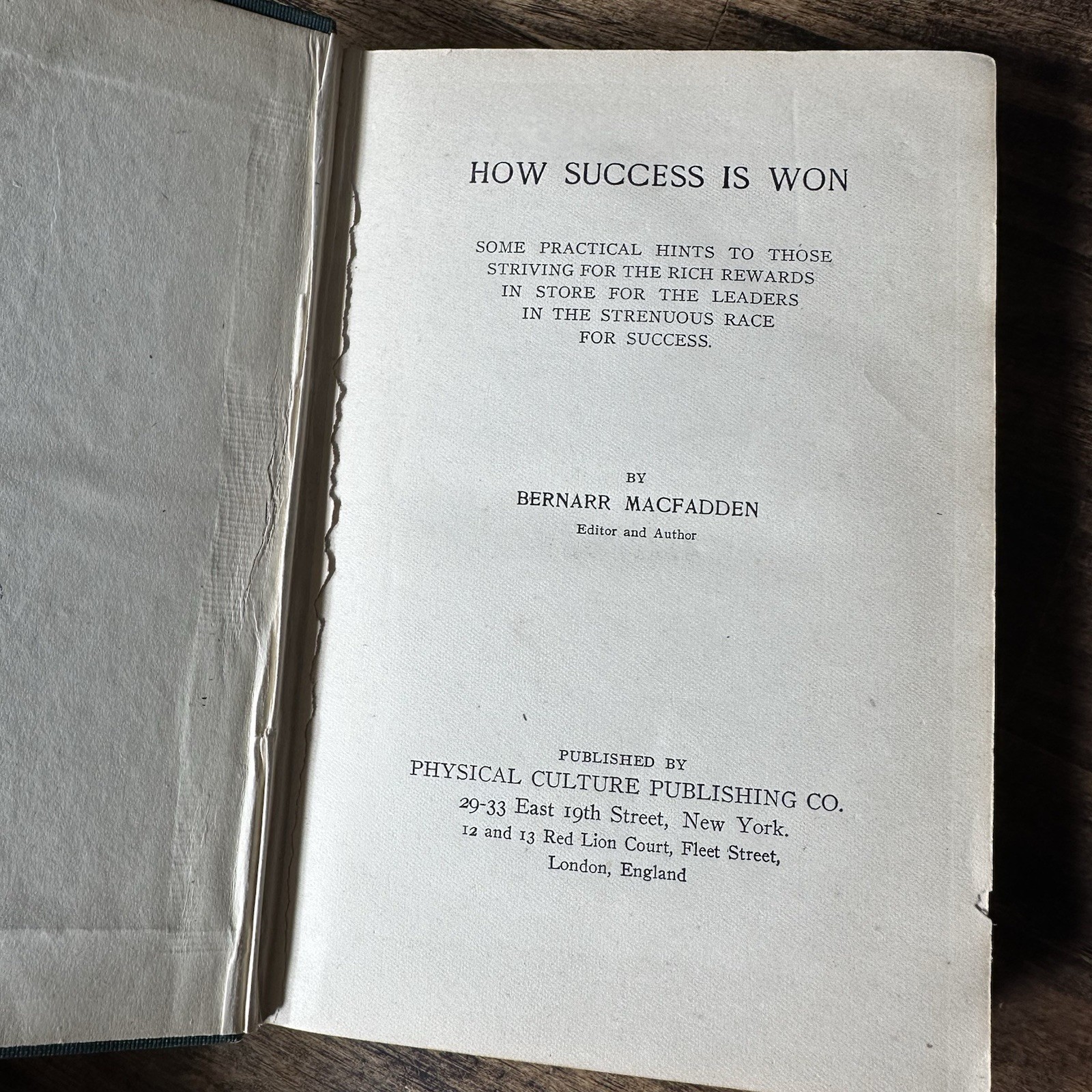 Antique 1904 How Success Is Won By Bernarr Macfadden London Self Help Personal D Antique 1904 How Success Is Won By Bernarr Macfadden London Self Help Personal D