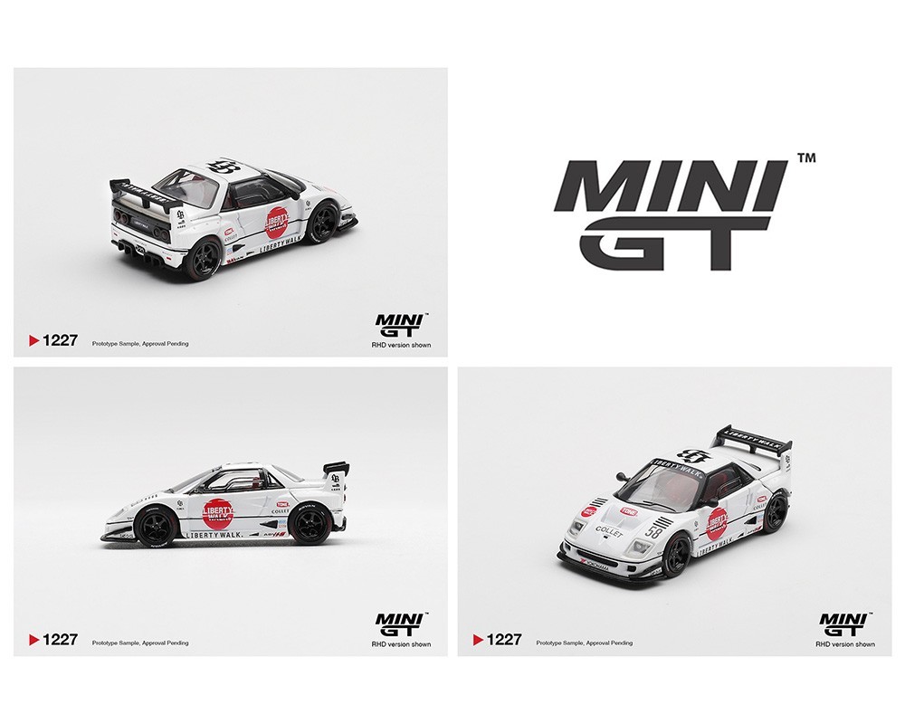 Mini GT (JDM) Mazda AZ-1 Liberty Walk LB40 LB-Hinomaru White #1227 1/64