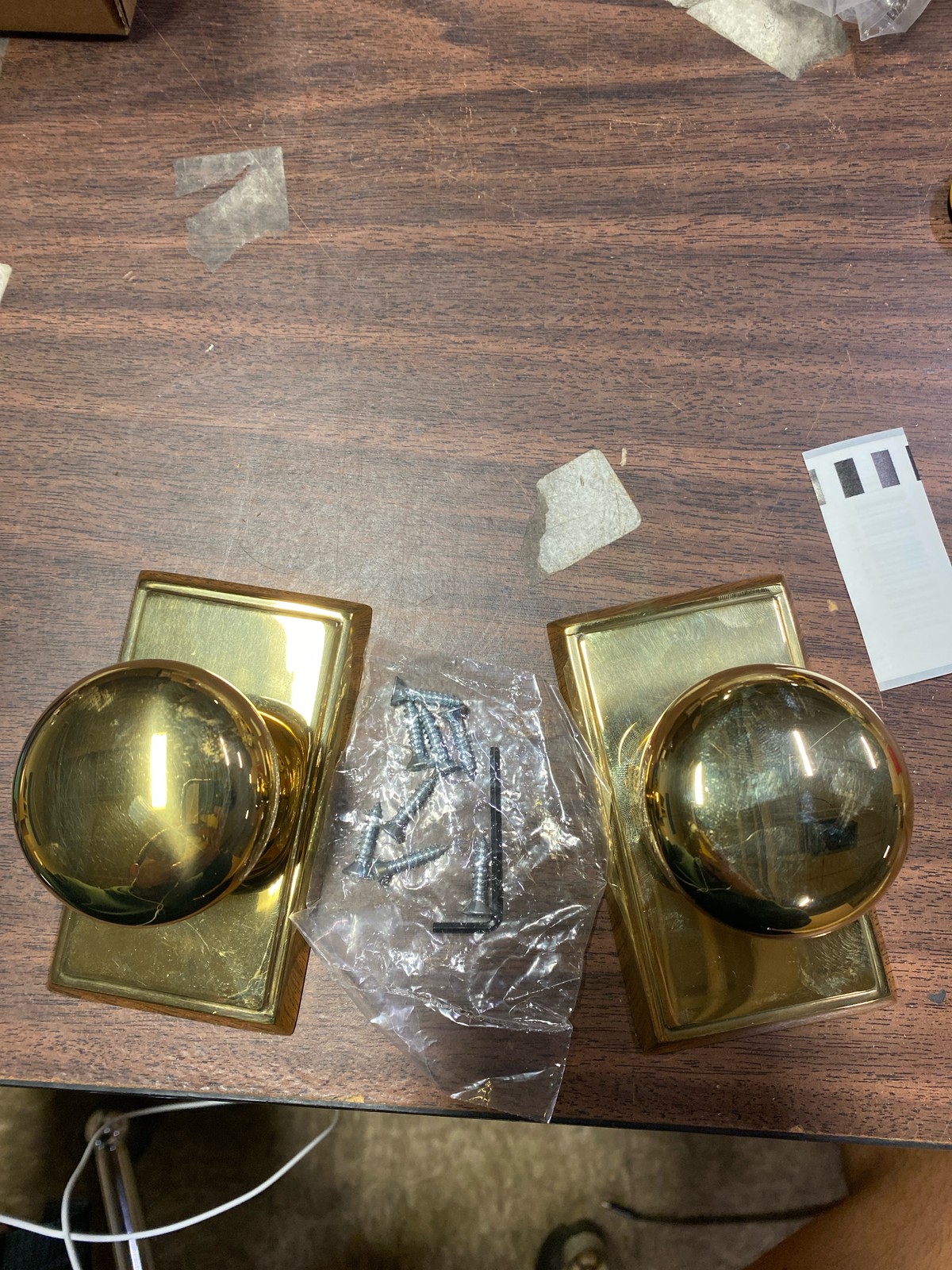 Emtek 8521PUS3 Providence Dummy Door Knob Set, Polished Brass