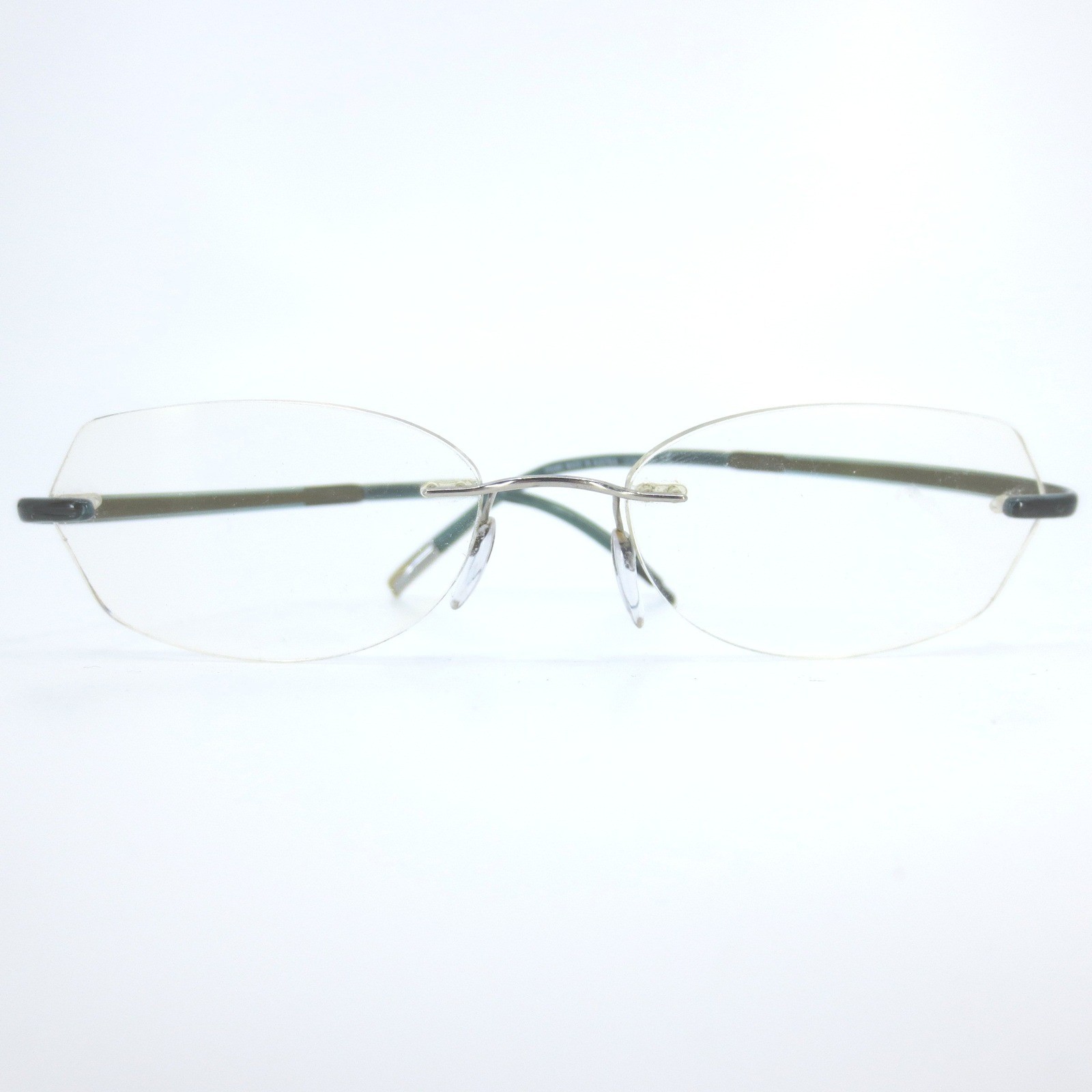 Silhouette 7690 10 6052 Eyeglasses Green Silver Titanium Austria 51-17-140