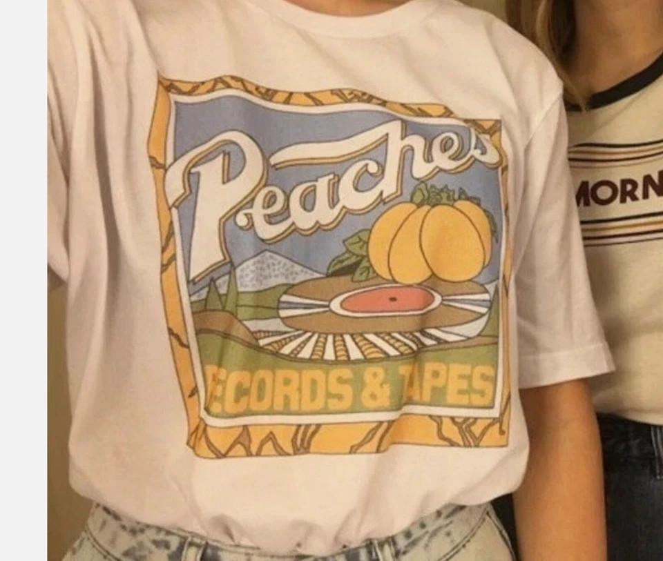 Peaches Records And Tapes Vintage 70s Retro Graphic Unisex T Shirt