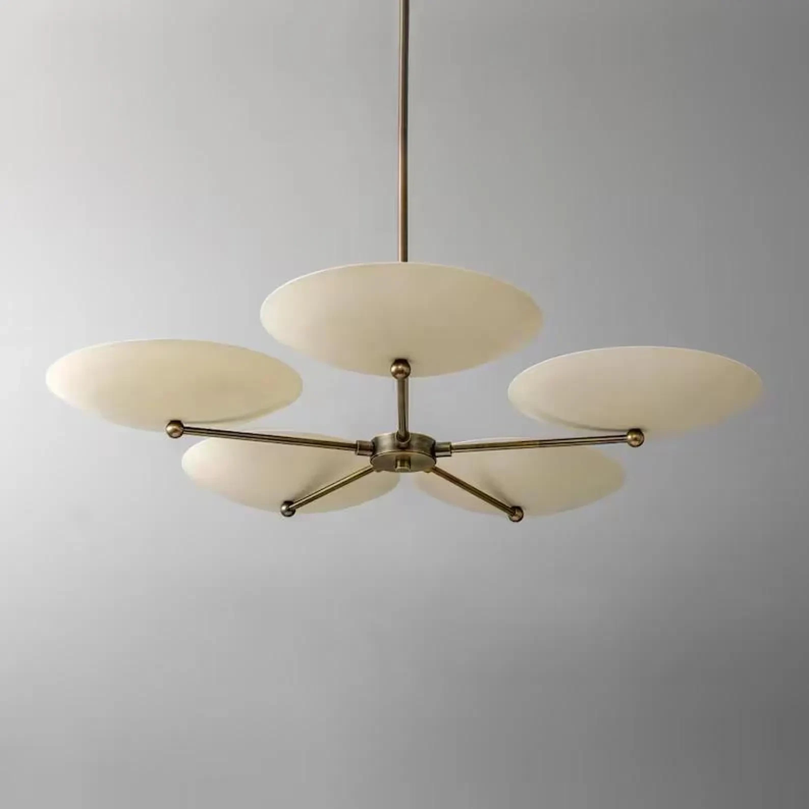Mid-Century 5-arm ceiling light Modern brass chandelier Sputnik Light Chandelier