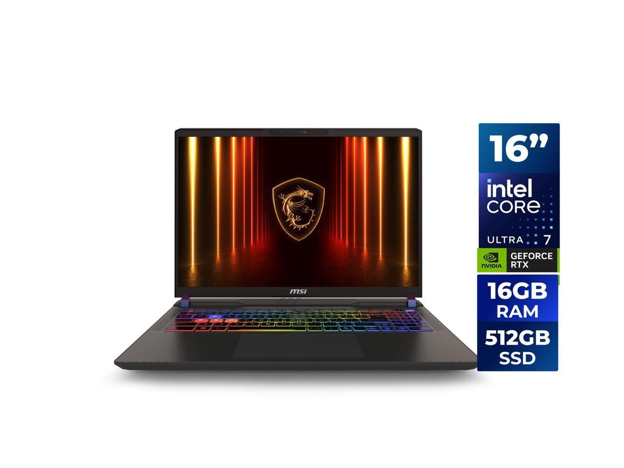 MSI Vector 16 HX AI 16 144Hz FHD+ Gaming Laptop: Intel Core Ultra 7-255HX, NVIDI