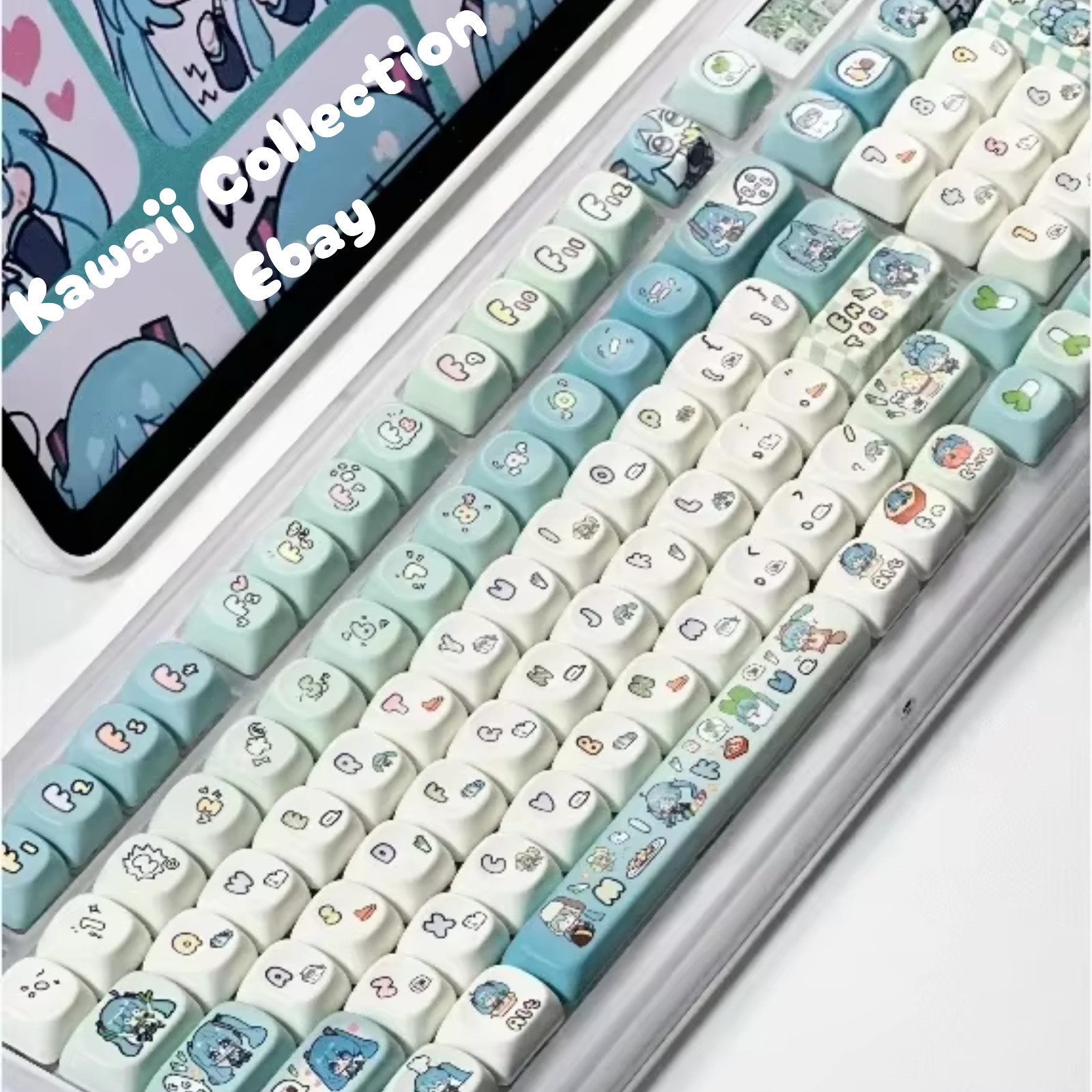 CUTE Chibi Hatsune Miku Anime KeyCap Bundle ππ CUTE Chibi Hatsune Miku Anime KeyCap Bundle ππ