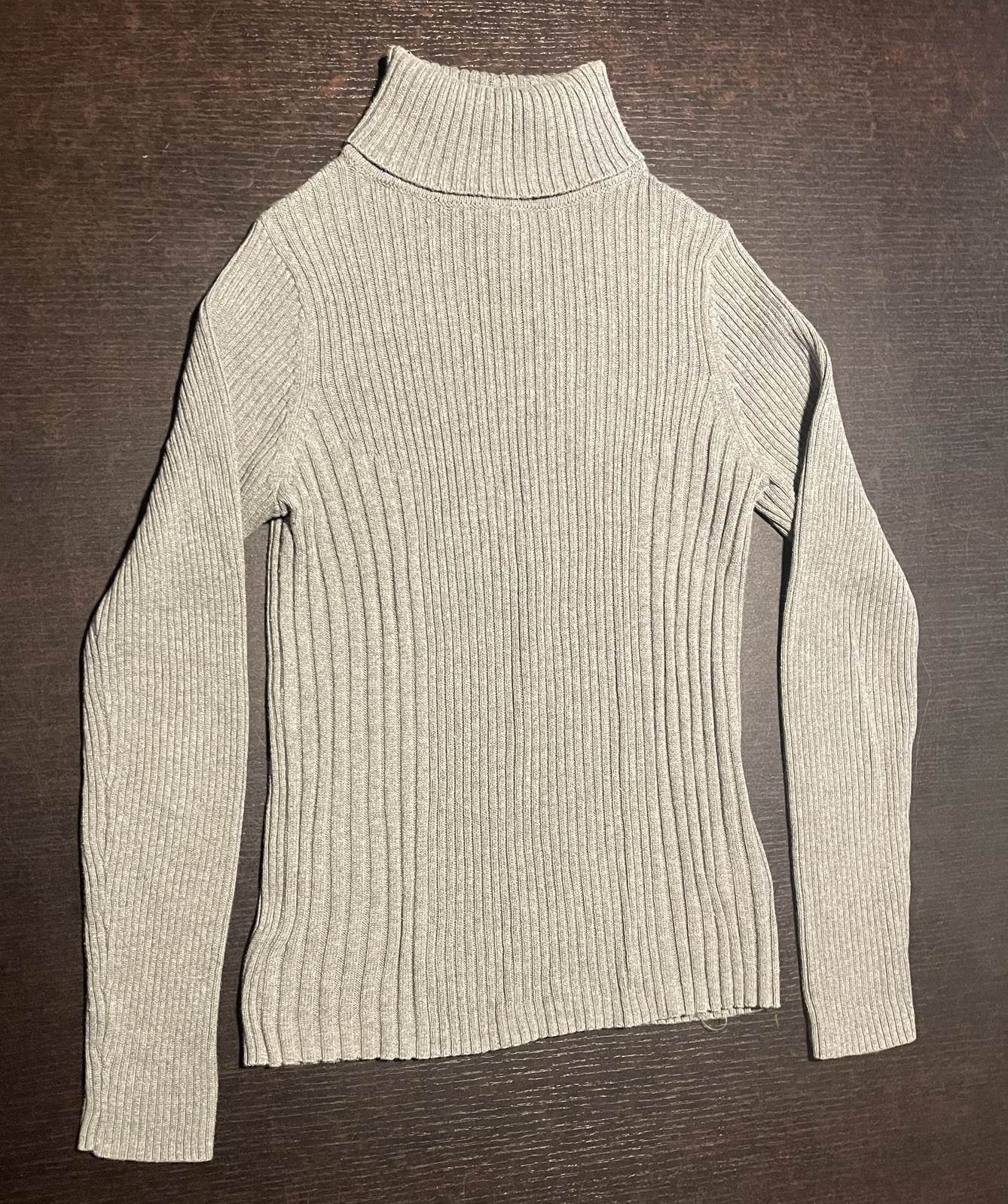 Sonoma Women\'s Gray Cotton Ribbed Knit Crew Neck Pullover Sweater Size S Sonoma Women\'s Gray Cotton Ribbed Knit Crew Neck Pullover Sweater Size S