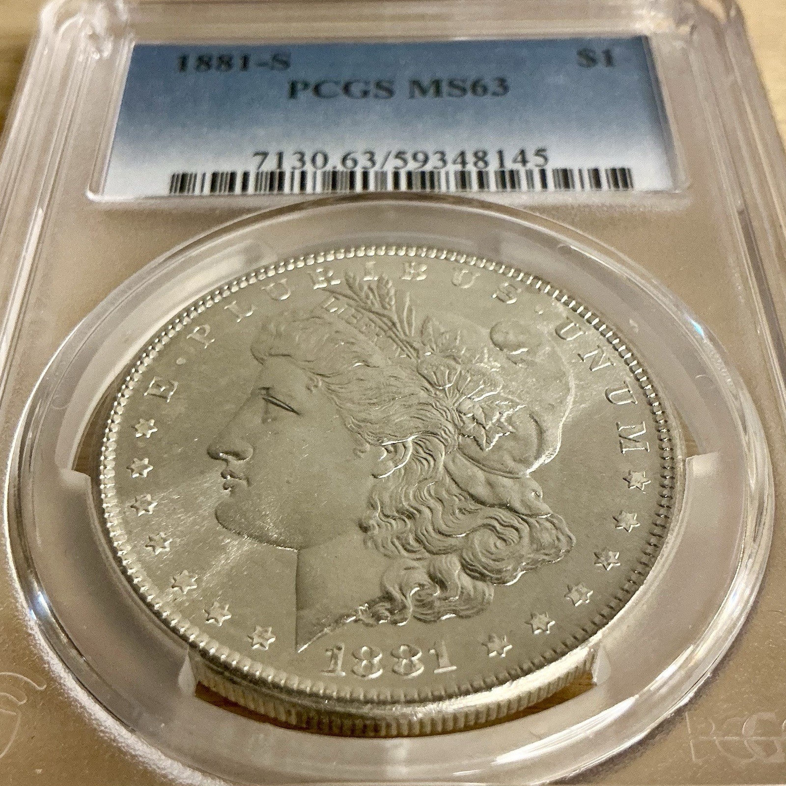 1881-S Morgan Silver Dollar PCGS MS63
