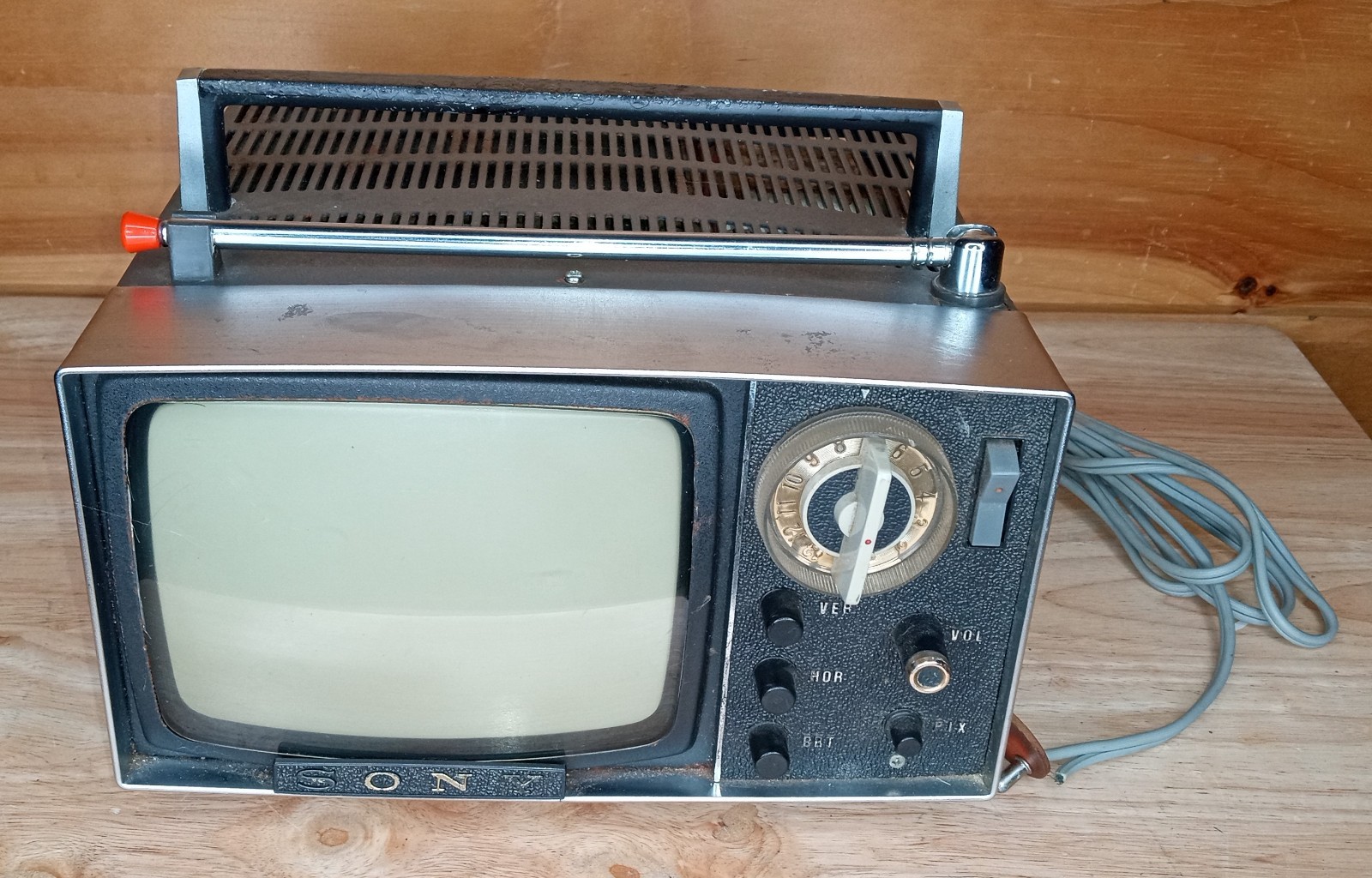 Vintage Sony 5-303W Portable Micro TV 1960s Analog Transistor Untested Parts 
