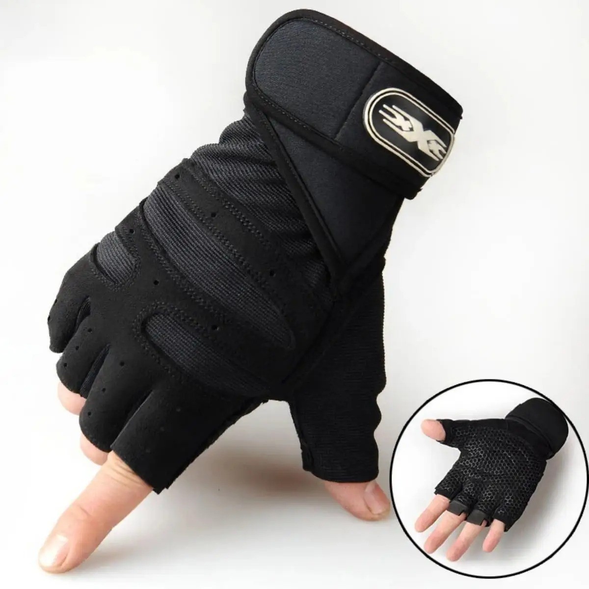 Weight Lifting Gloves Gym Padded Wrist Wrap Workout Fitness Crossfit Men Women