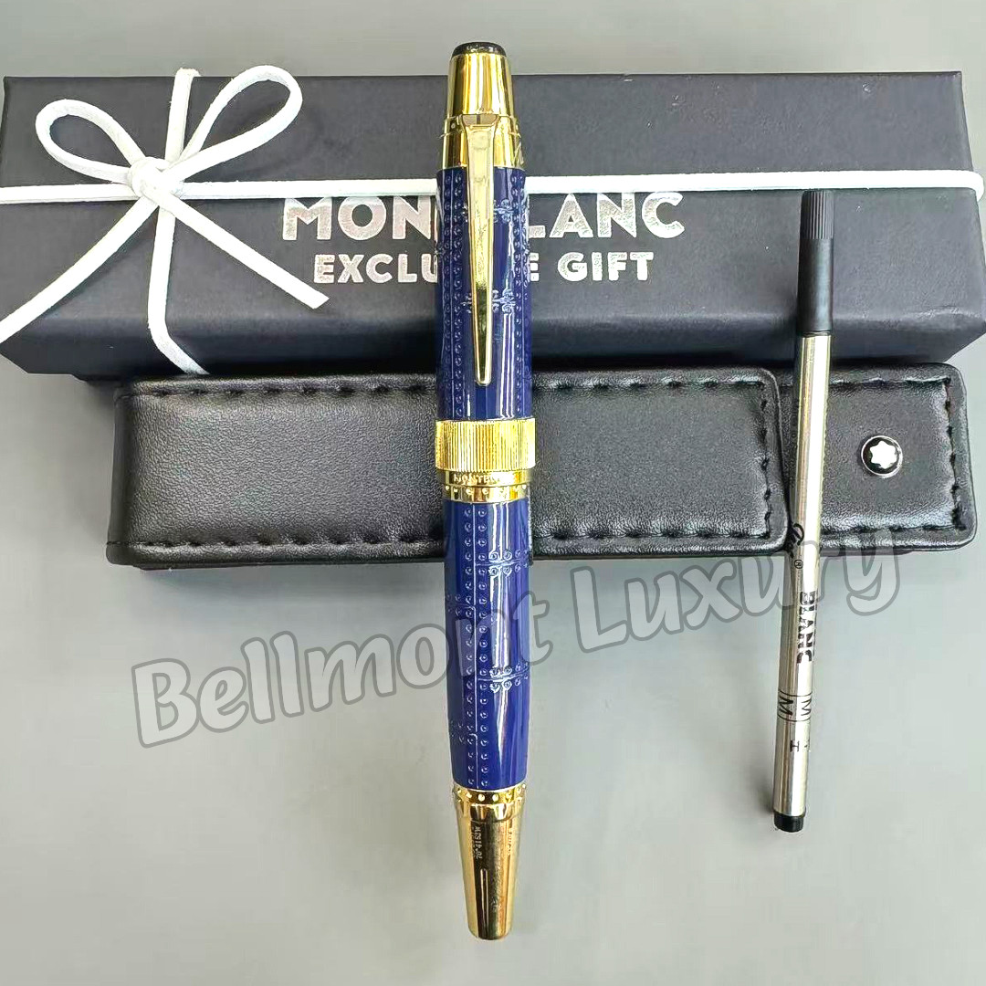 MONTBLANC Writers Edition Antoine de Saint-Exupéry Blue Rollerball Pen Gold Trim