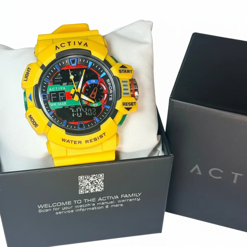 ACW8043-005  Activa Vord X Invicta Digital Yellow 49mm Case 30m WR Mens Sport
