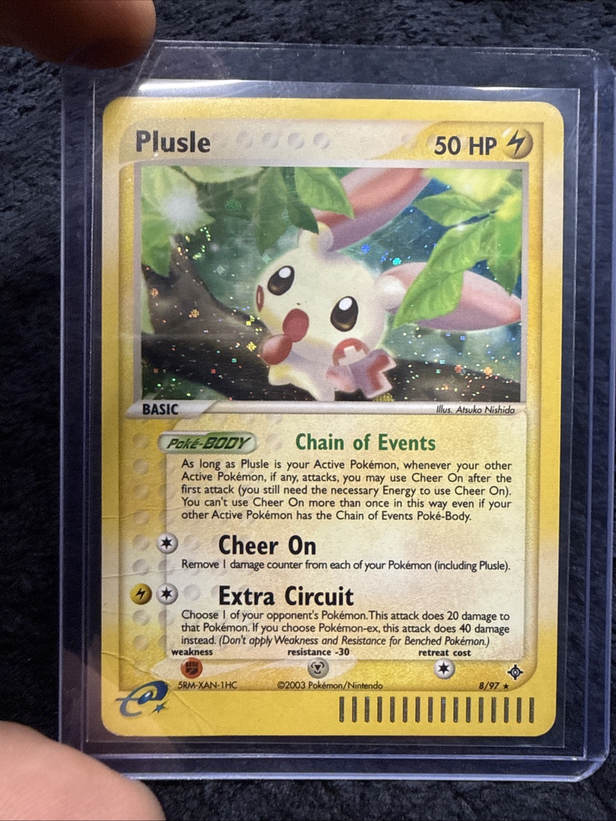 Plusle 8/97 EX Dragon Holo Clear SWIRL Very Rare