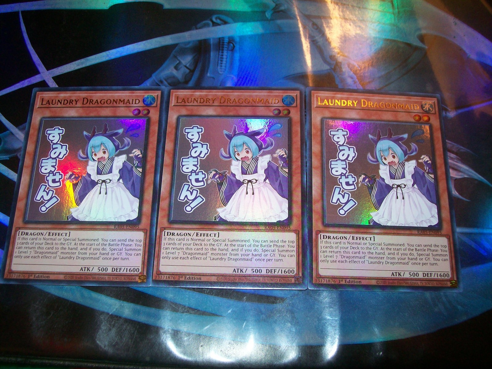 3x Laundry Dragonmaid 1st Edition Ultra Rare RA05-EN095 Yu-Gi-Oh 3x Laundry Dragonmaid 1st Edition Ultra Rare RA05-EN095 Yu-Gi-Oh