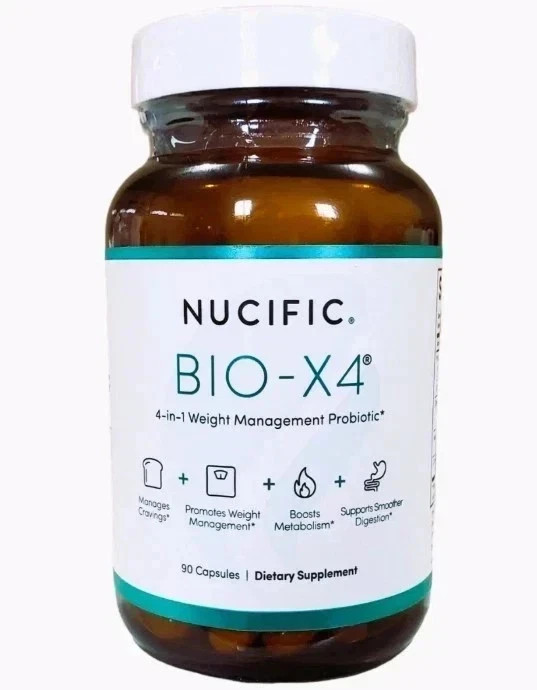 Nucific Bio-X4 4-in-1 Probiotic Digestive Weight Support 90 Caps