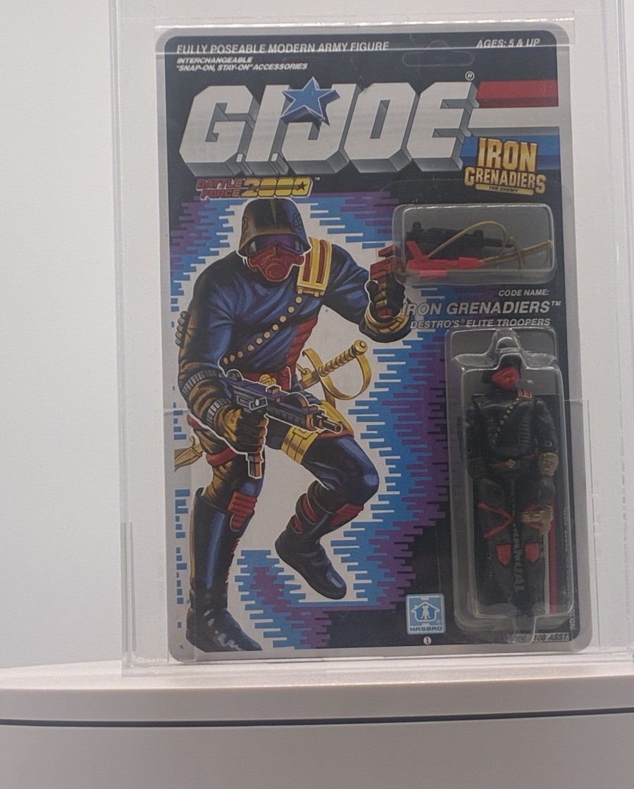 1988 Hasbro GI Joe Iron Grenadier Series 7 34 Back Carded MOC Vintage AFA 90
