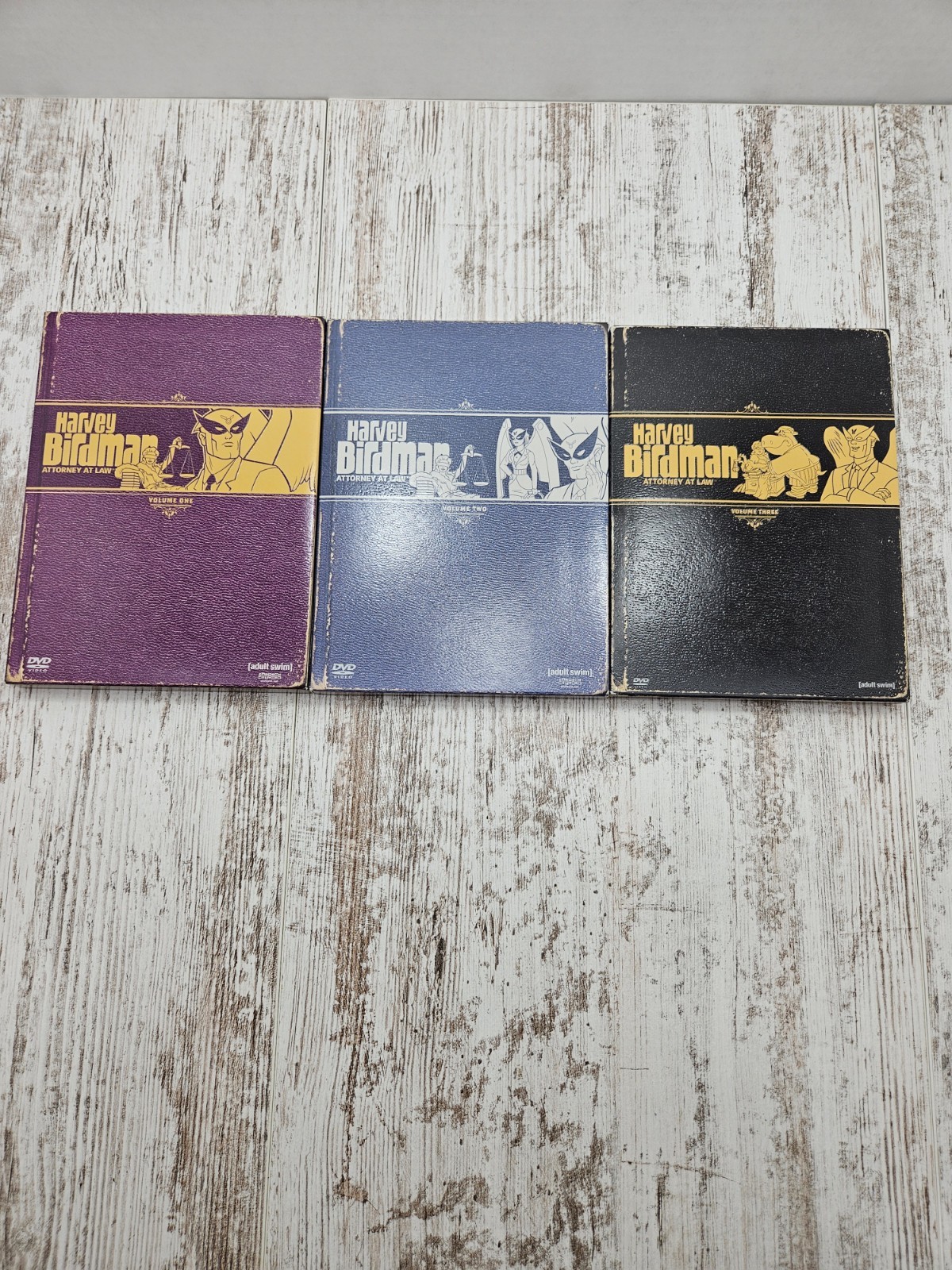 Harvey Birdman Attorney at Law DVD Volumes 1 2 3 Complete Adult Swim- Mint Cond