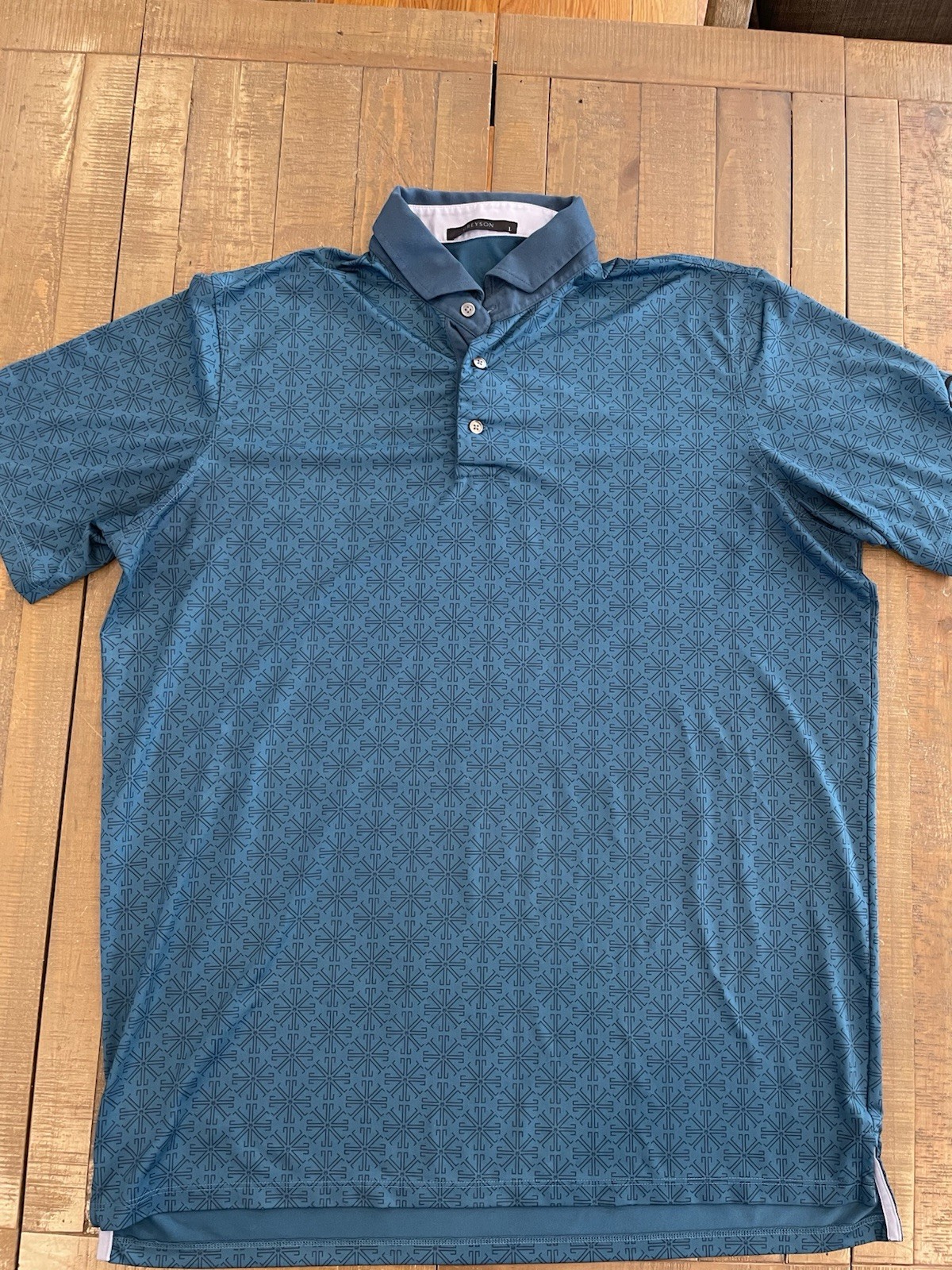 Greyson Golf Men\'s Performance Teal Polo Shirt - Size Large Greyson Golf Men\'s Performance Teal Polo Shirt - Size Large