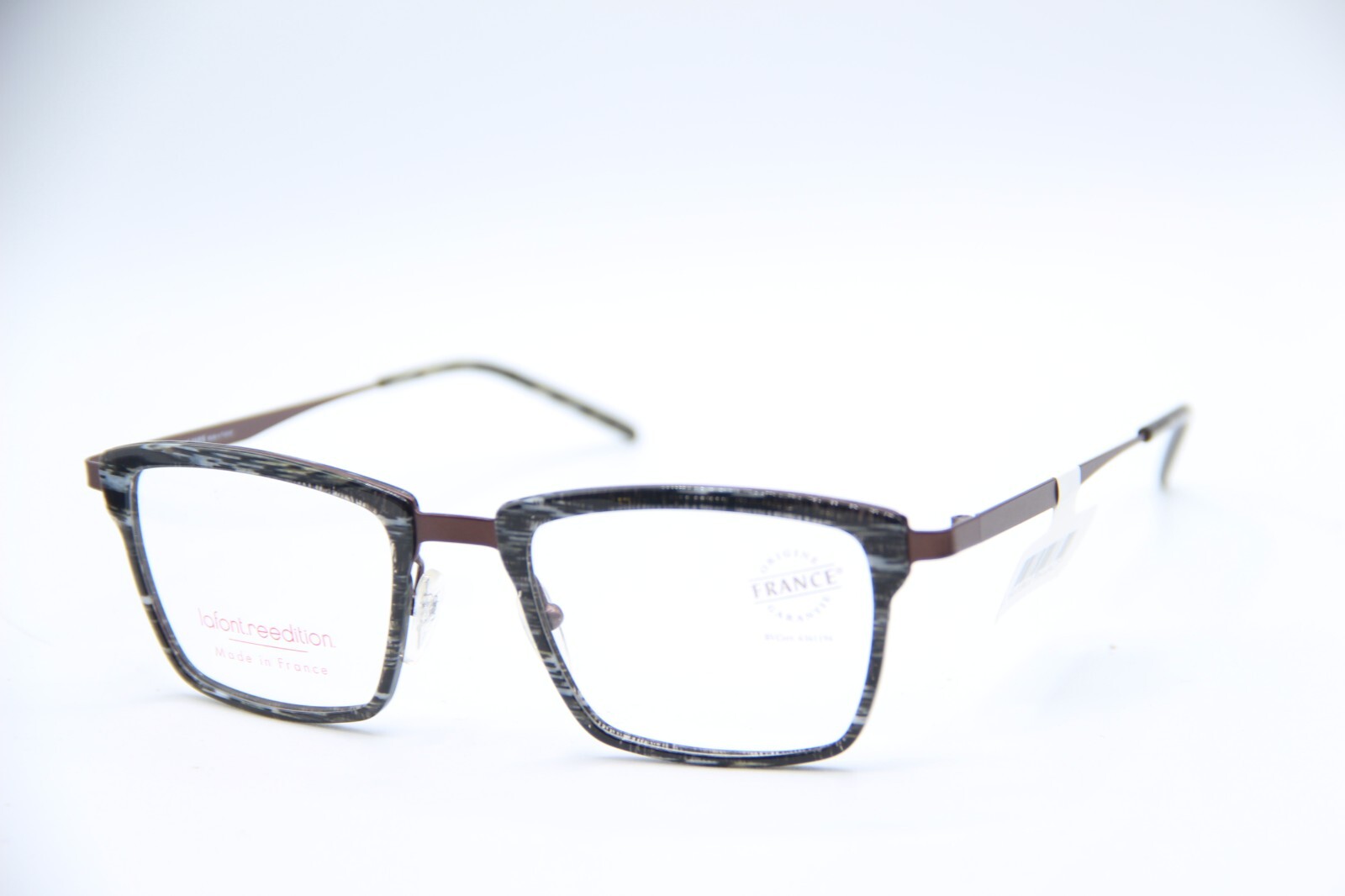 NEW JEAN LAFONT PARIS FARNESE 1077 BROWN BLACK AUTHENTIC W CASE EYEGLASSES 50-20