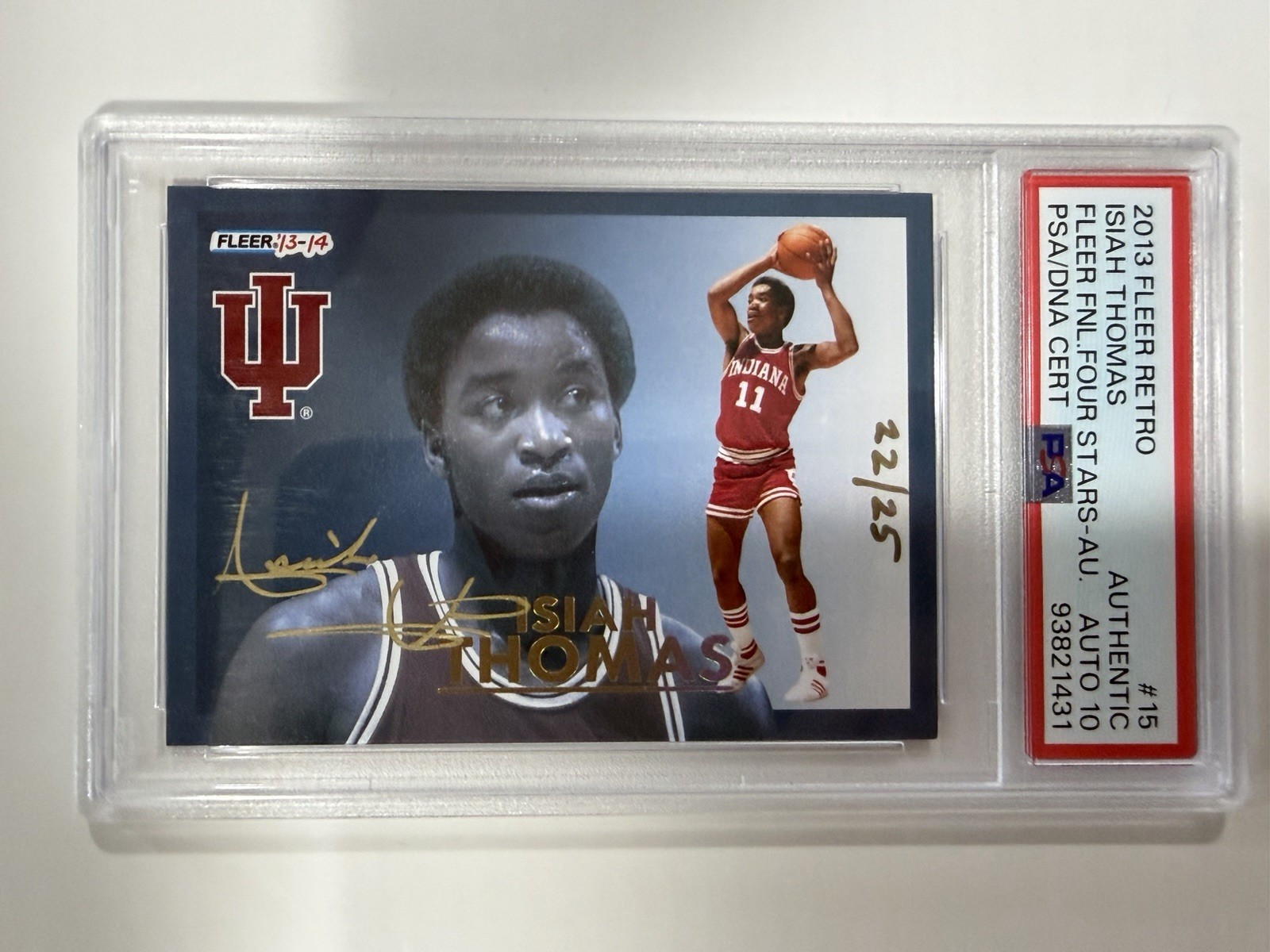 2013-14 Fleer Retro - FNL Four Stars Isiah Thomas #15 Autographs /25 (AU) Pop 1