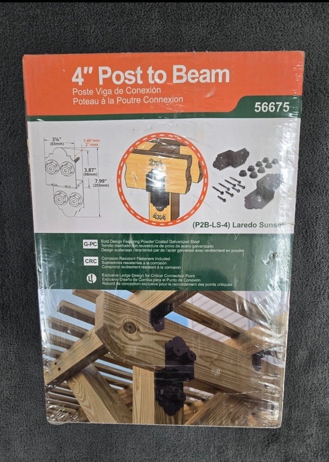 OZCO OWT 56675 Laredo Sunset 4” Post to Beam Connector With 