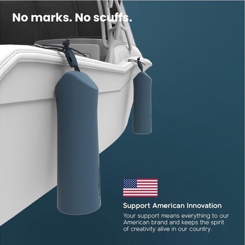 2 MISSION Cannon Boat Fenders for Docking 8in  24inClosed  Foam Boat Bumpers