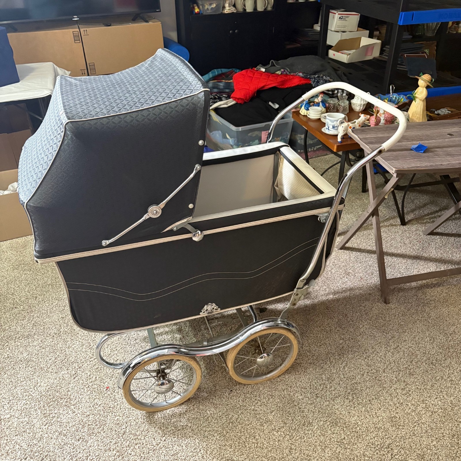VINTAGE Rex STROLL-O-CHAIR Luxury  BABY  BUGGY STROLLER CARRIAGE 1950's