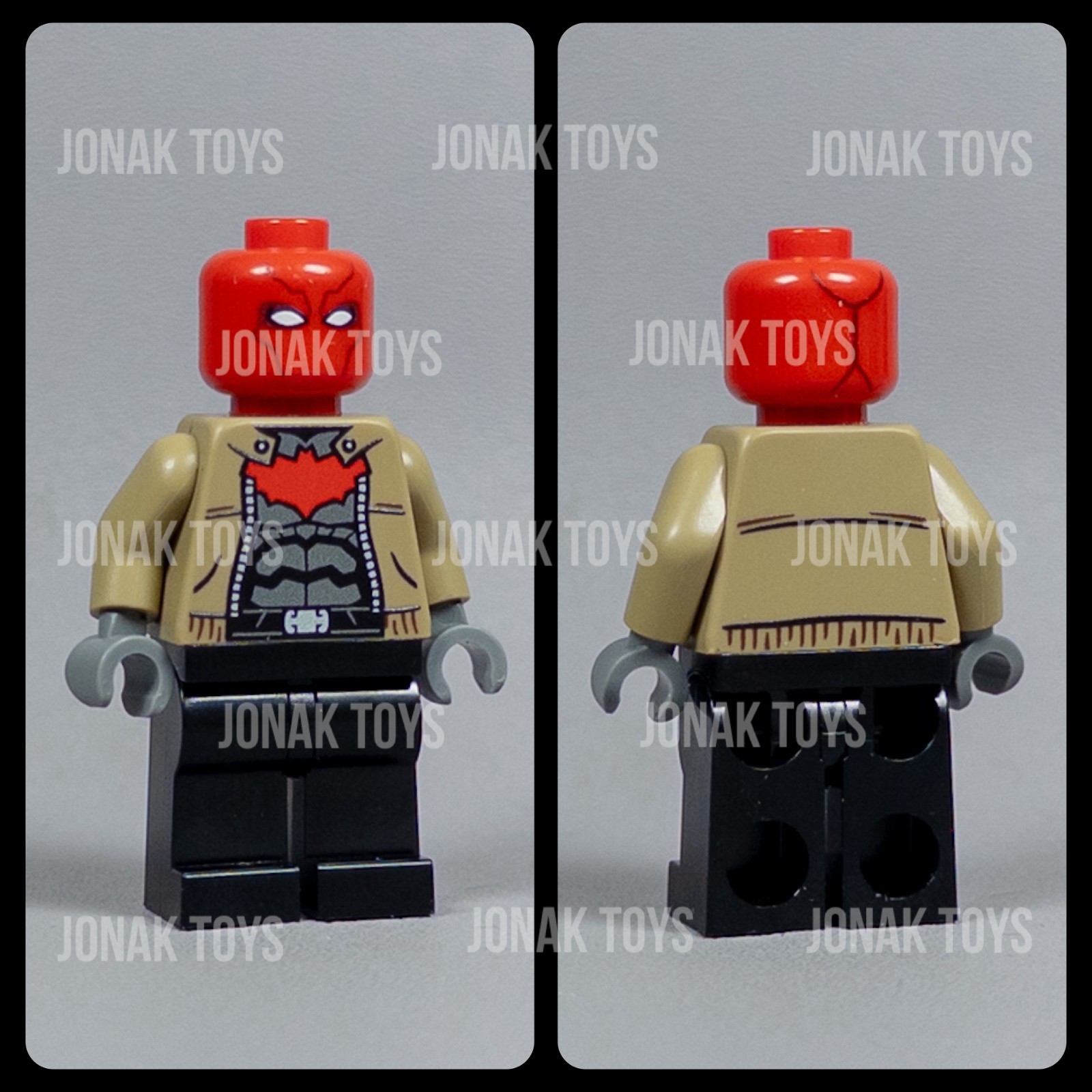 Printed on Genuine Parts Red Hood Batman II Custom Minifigure sh0282 (76055) Printed on Genuine Parts Red Hood Batman II Custom Minifigure sh0282 (76055)