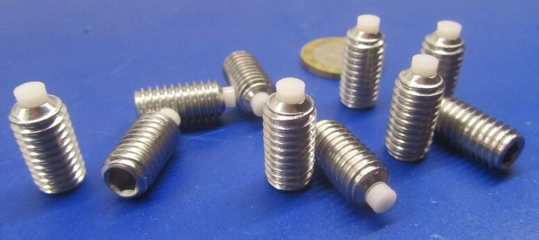 Kmac 18-8 Stainless Steel Set Screws, Nylon Tip, 3/8-16 x 5/8\