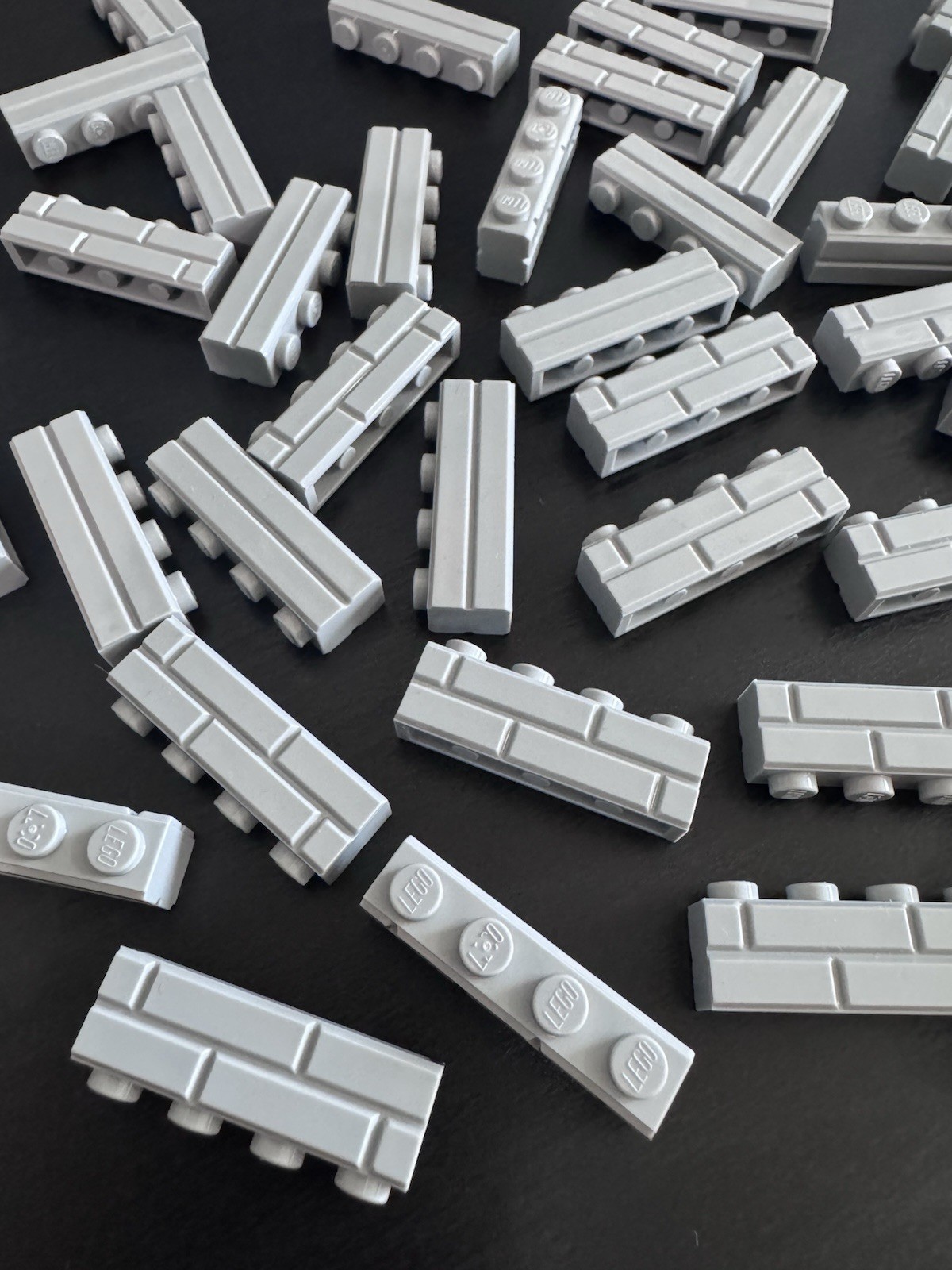 LOT 50 BRAND NEW LEGO 1x4 LIGHT GRAY BRICK WALL MASONRY CASTLE 15533 PROFILE