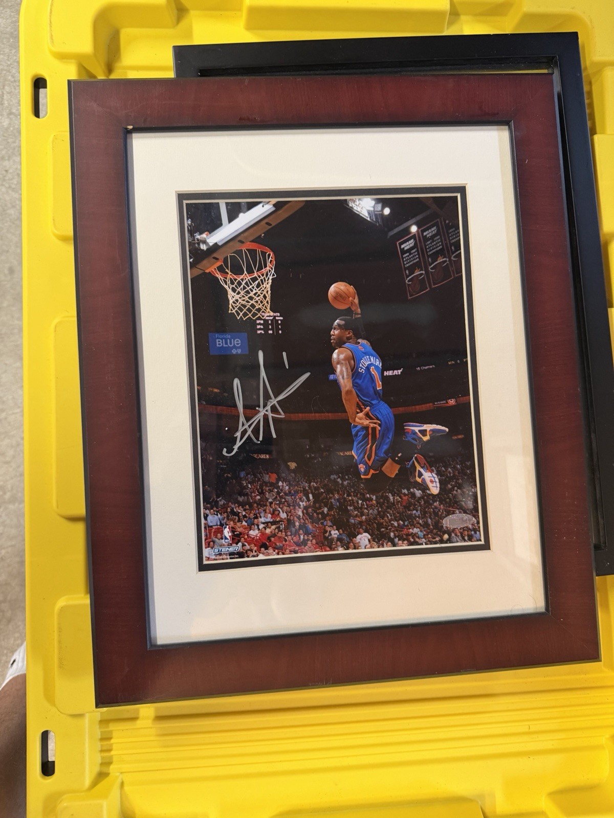 Amare Stoudemire Autographed 8x10 Photo New York Knicks Framed Steiner COA Amare Stoudemire Autographed 8x10 Photo New York Knicks Framed Steiner COA