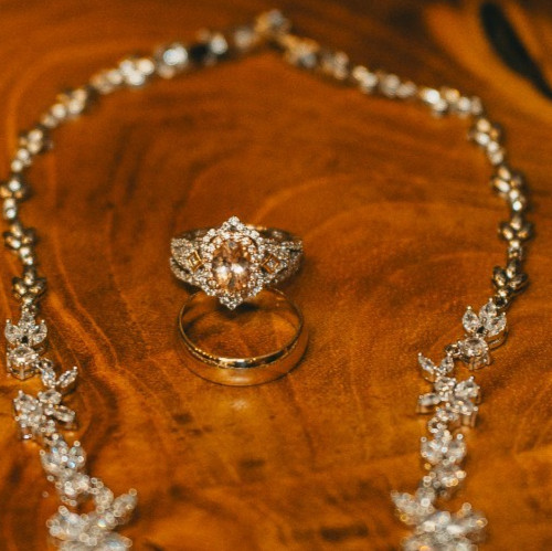 Enchanted Disney Sleeping Beauty 14K Morganite & Diamond Bridal Set