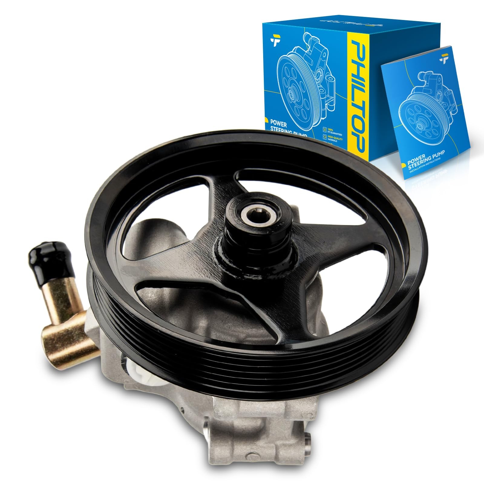 PHILTOP Power Steering Pump 20282 Fit for 1997-2003 F-150 1999-2002 Grand Marqui