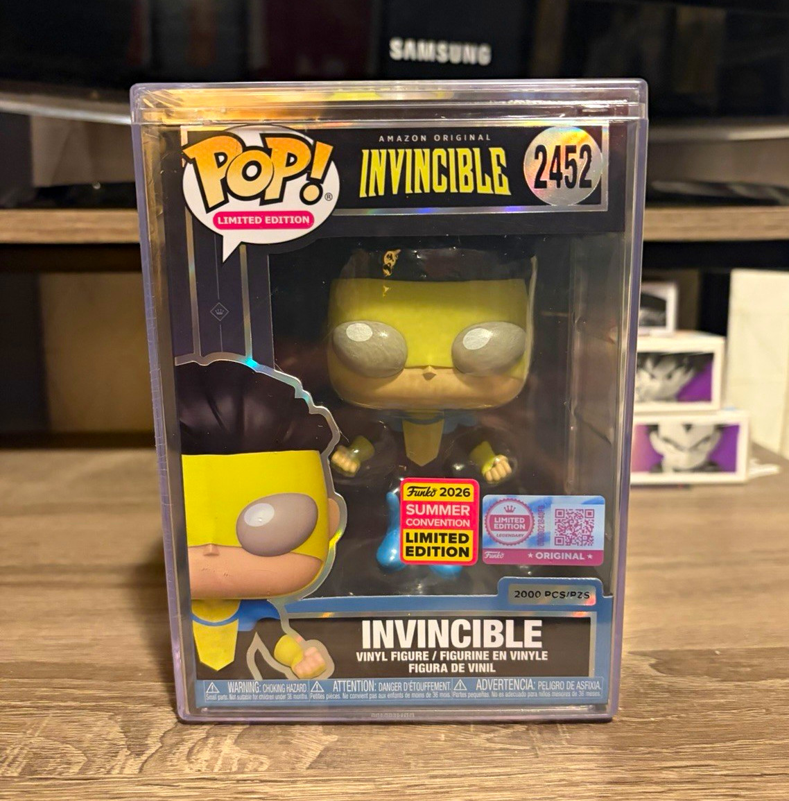 Funko Pop Vinyl Invincible #2452 Limited Edition Sdcc Shared 2000 pieces Funko Pop Vinyl Invincible #2452 Limited Edition Sdcc Shared 2000 pieces