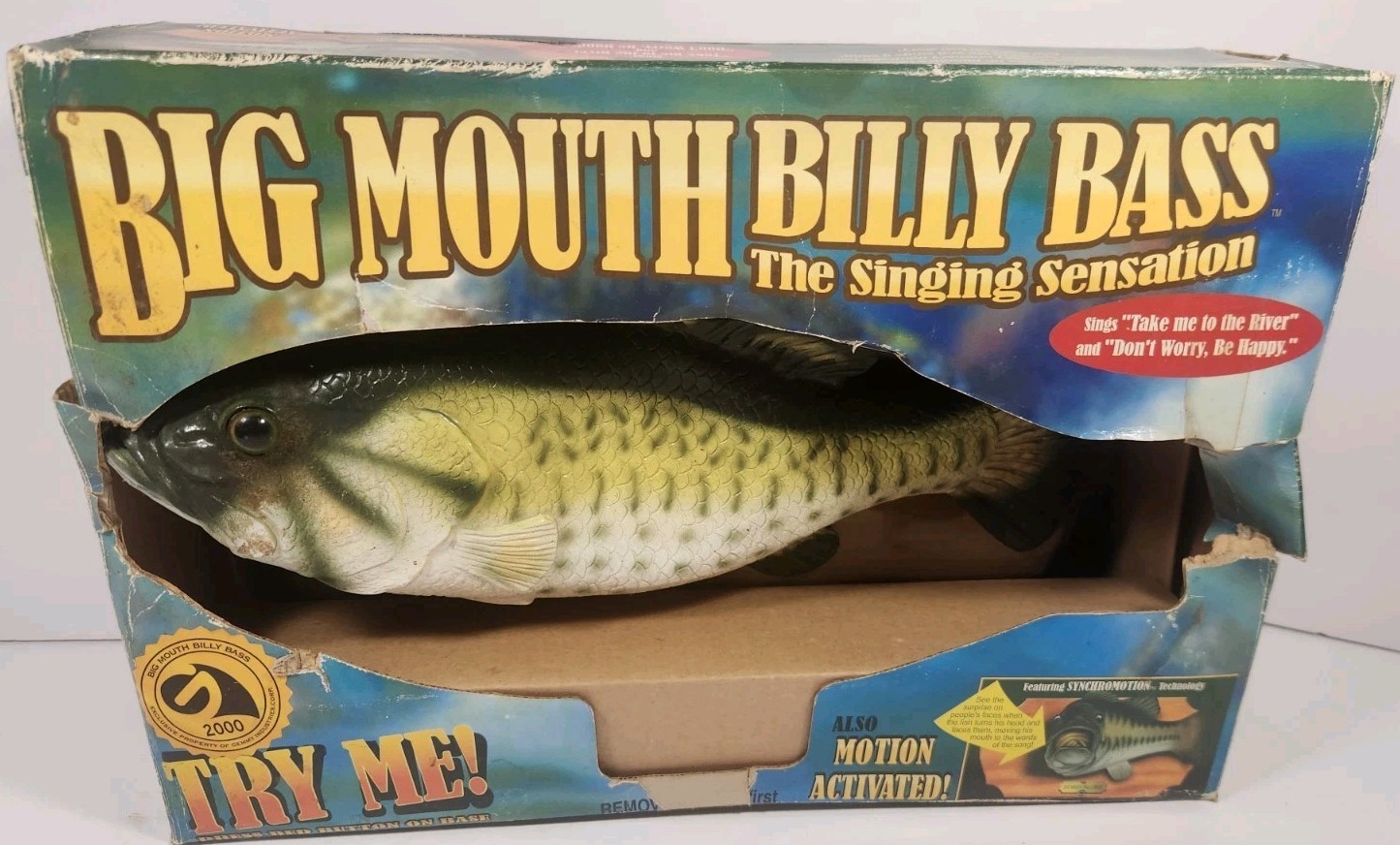 VTG Big Mouth Billy Bass Original Singing Fish Vintage 1998 sings