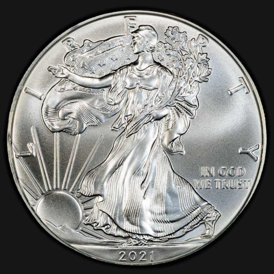 2021 1 oz American Silver Eagle Coin (BU, Type 1)