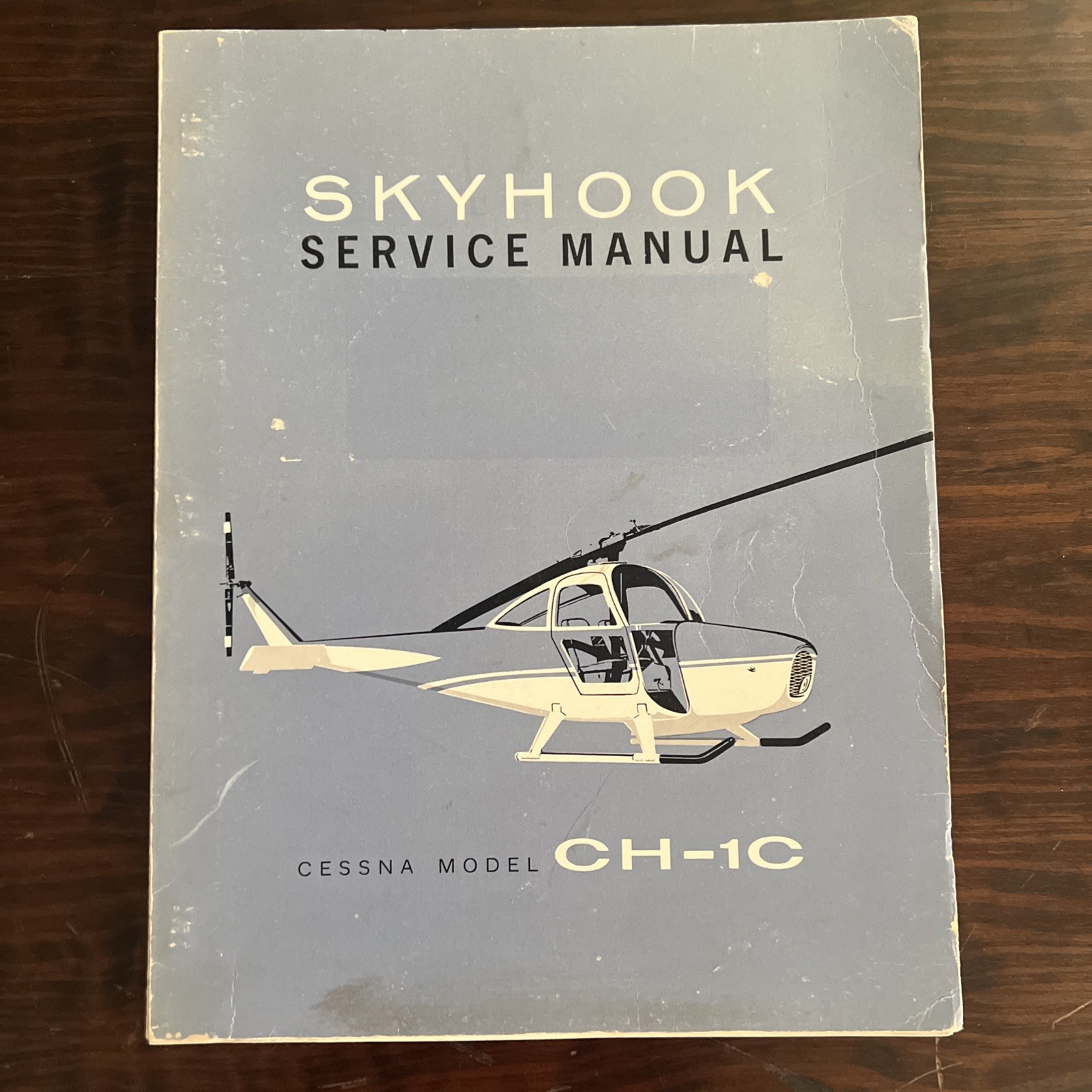 RARE Original  1961 - Vintage Cessna CH-1C Skyhook Helicopter Service Manual